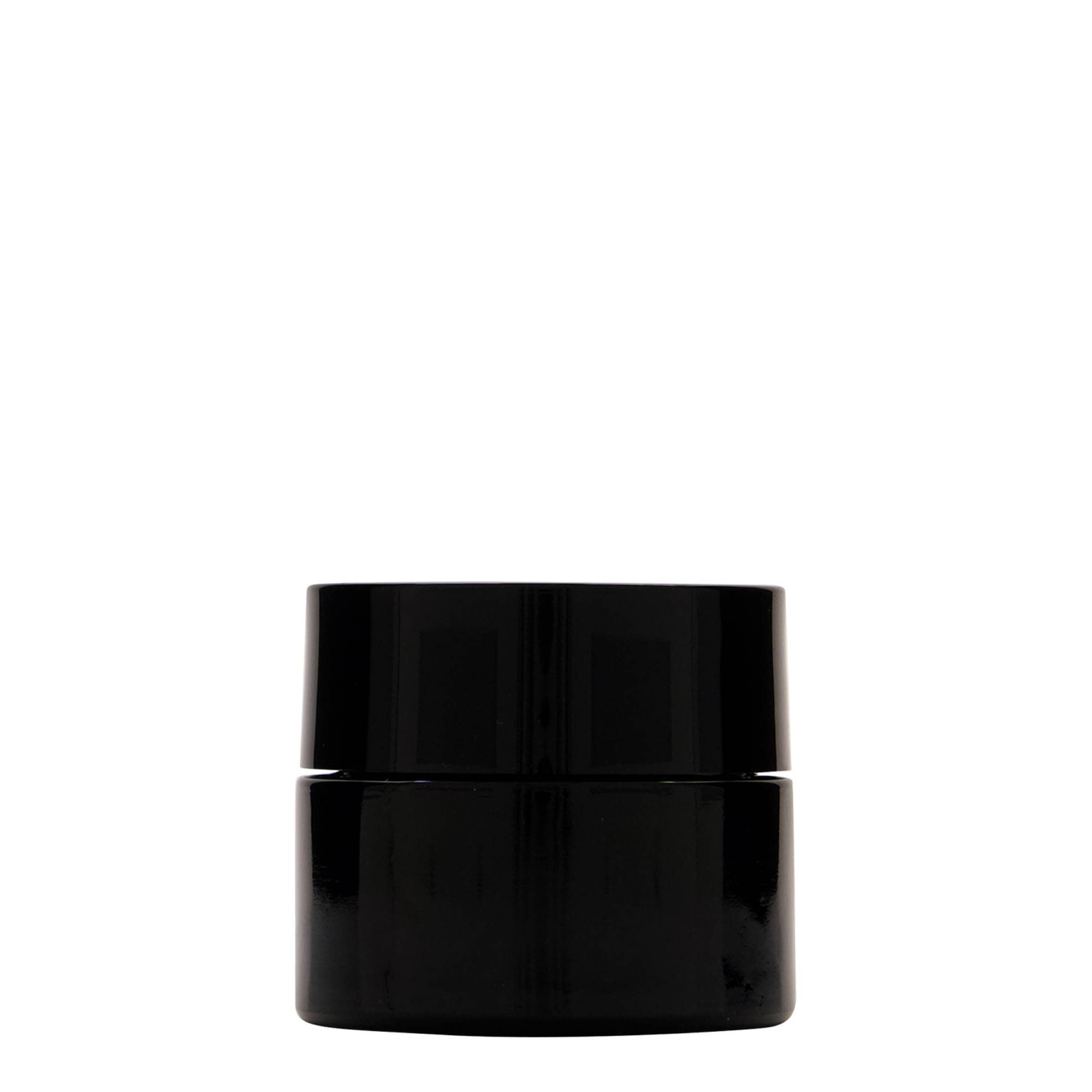 50 ml Recycling-Tiegel 'Floria', Glas, antikgrün, Mündung: 58/400