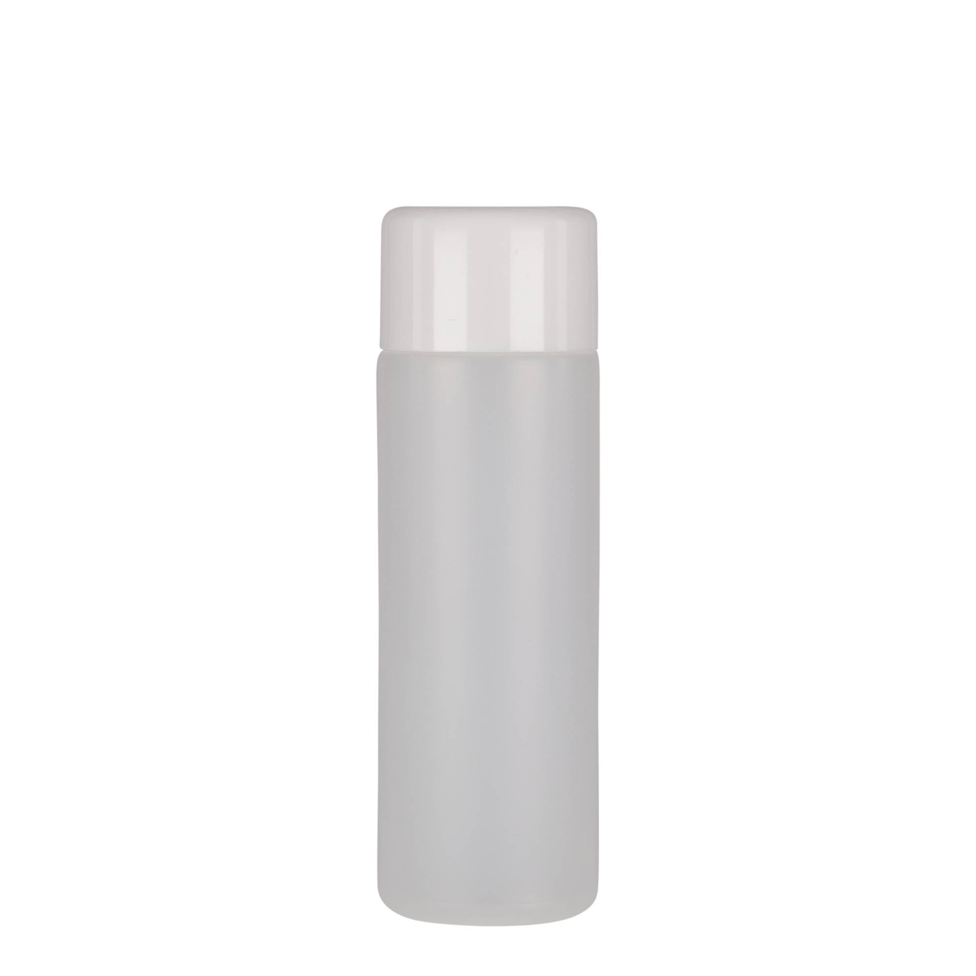 200 ml Rundflasche, PE-Kunststoff, natur, Mündung: Schraubverschluss 200 ml Rundflasche, PE-Kunststoff, natur, Mündung: Schraubverschluss