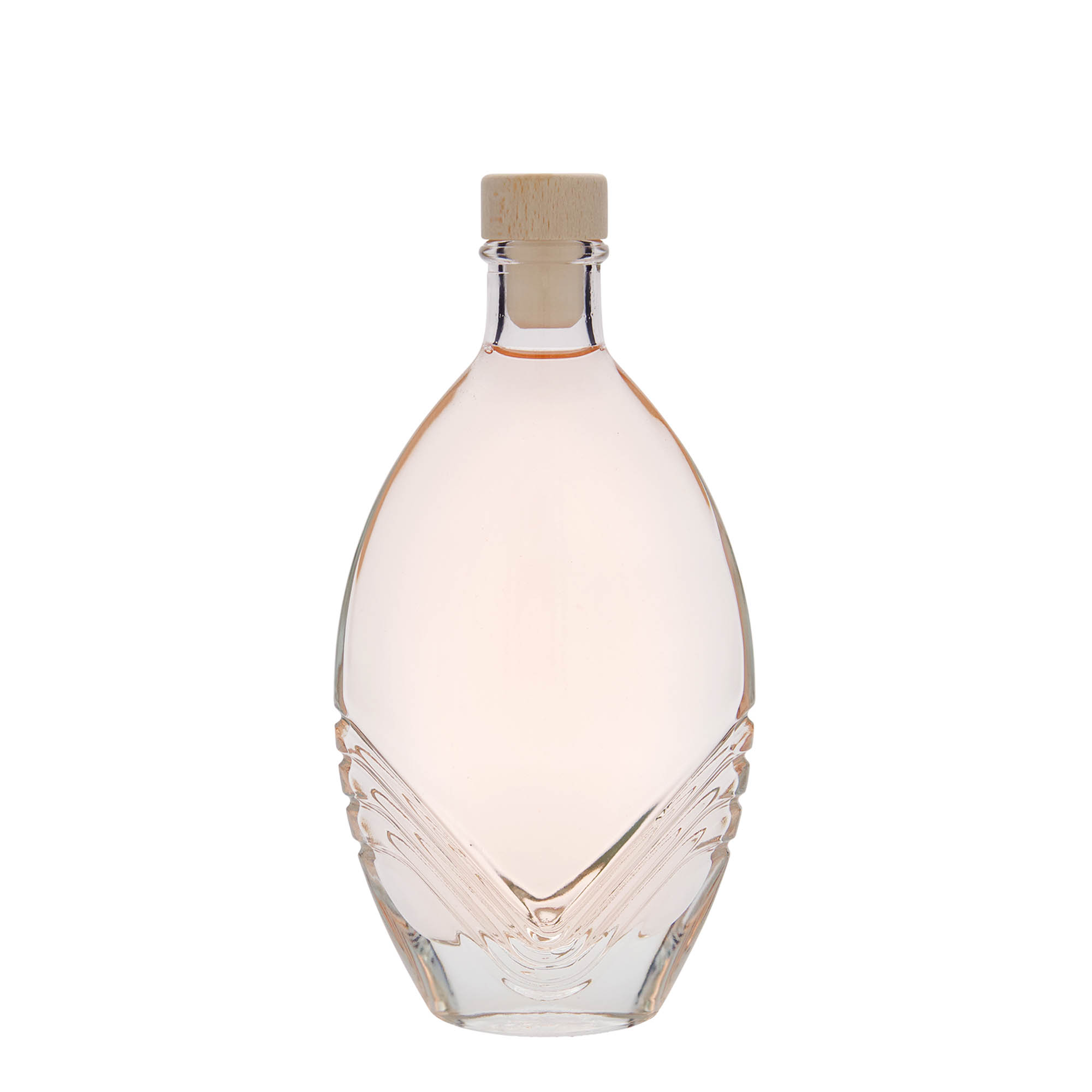 200 ml Glasflasche 'Florence', oval, Mündung: Kork 200 ml Glasflasche 'Florence', oval, Mündung: Kork