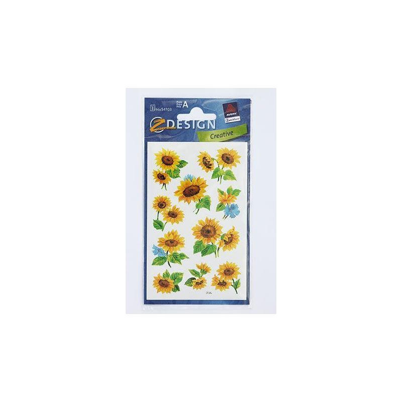 Zweckform Sticker „Sonnenblumen“, Papier, mehrfarbig