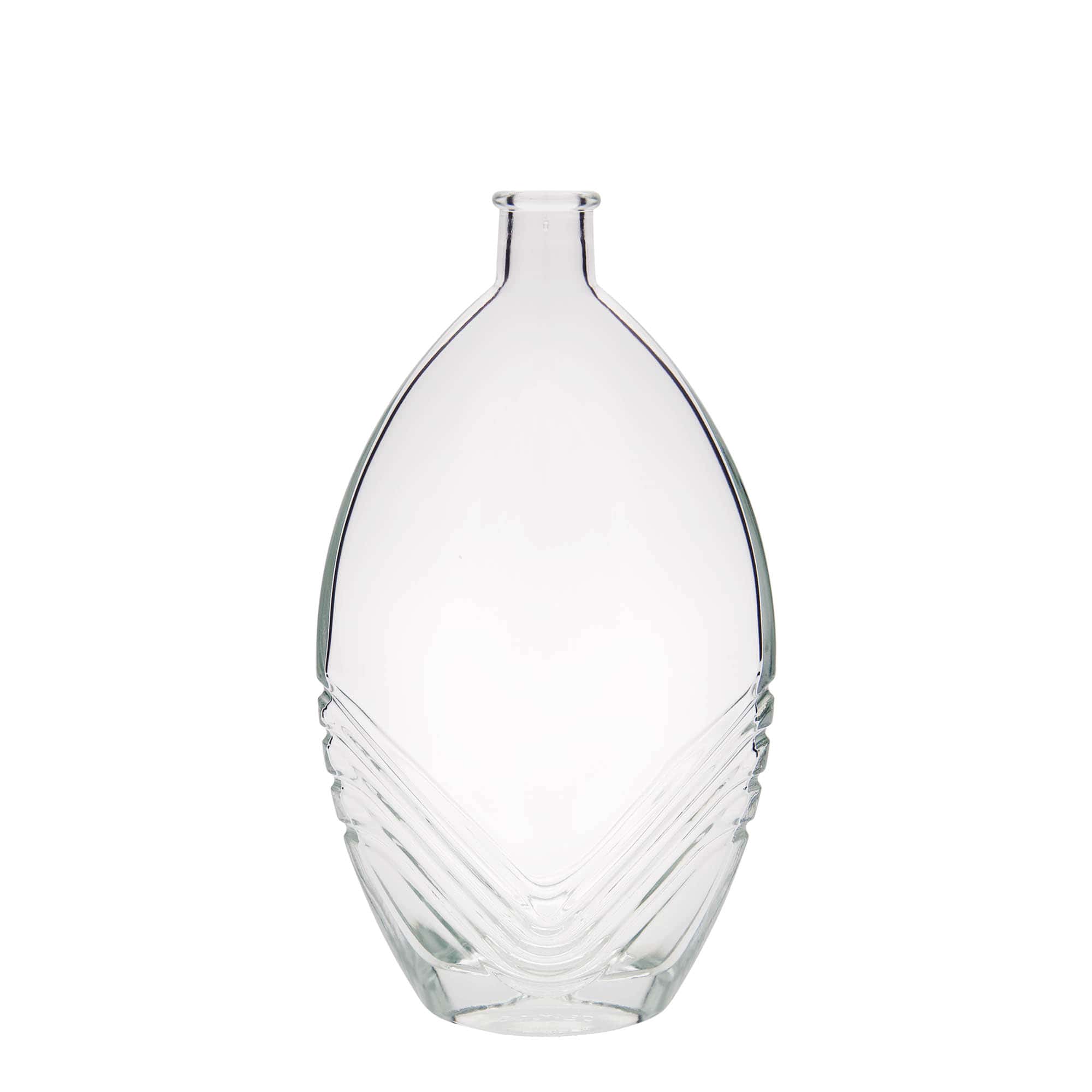500 ml Glasflasche 'Florence', oval, Mündung: Kork 500 ml Glasflasche 'Florence', oval, Mündung: Kork