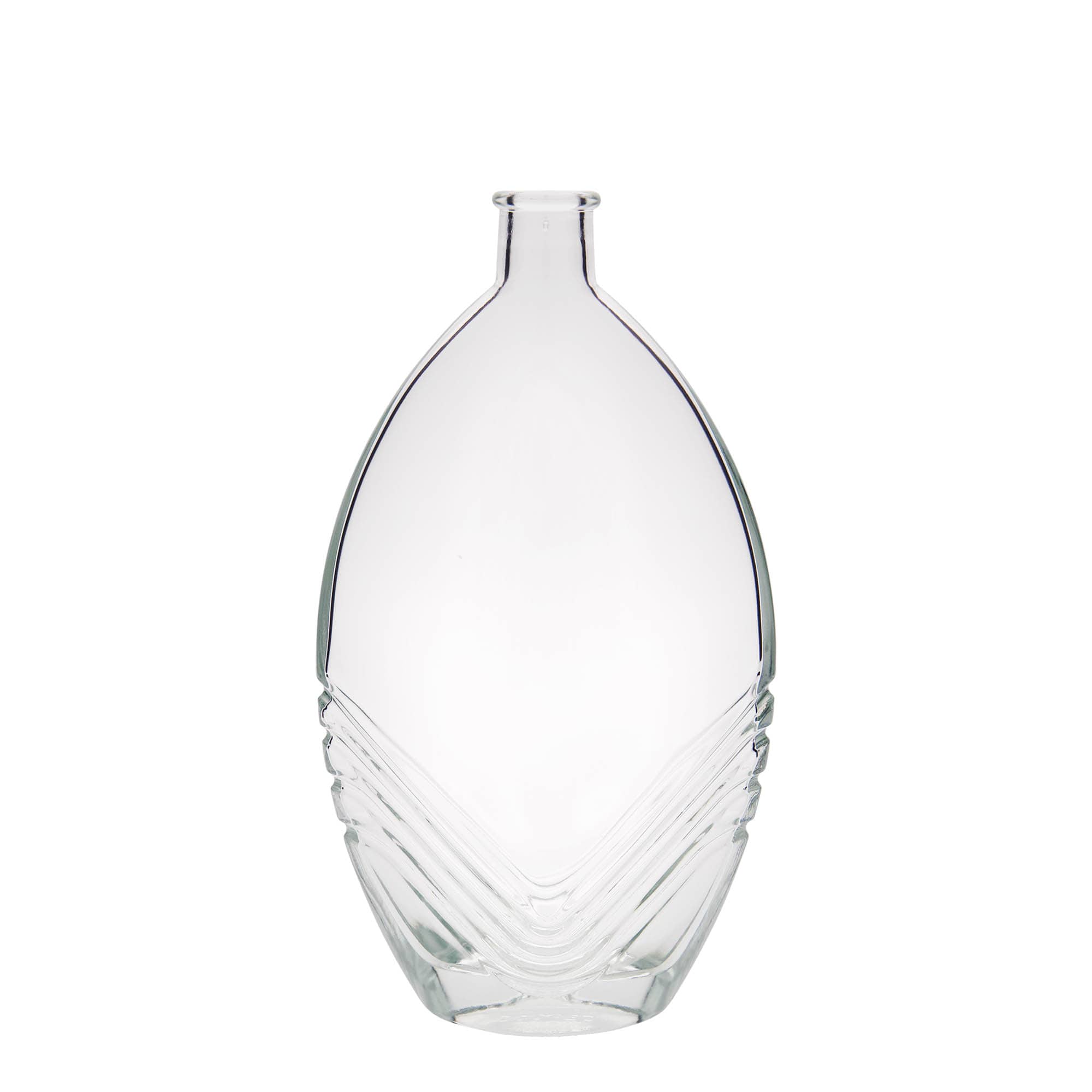 500 ml Glasflasche „Florence“, oval, Mündung: Kork