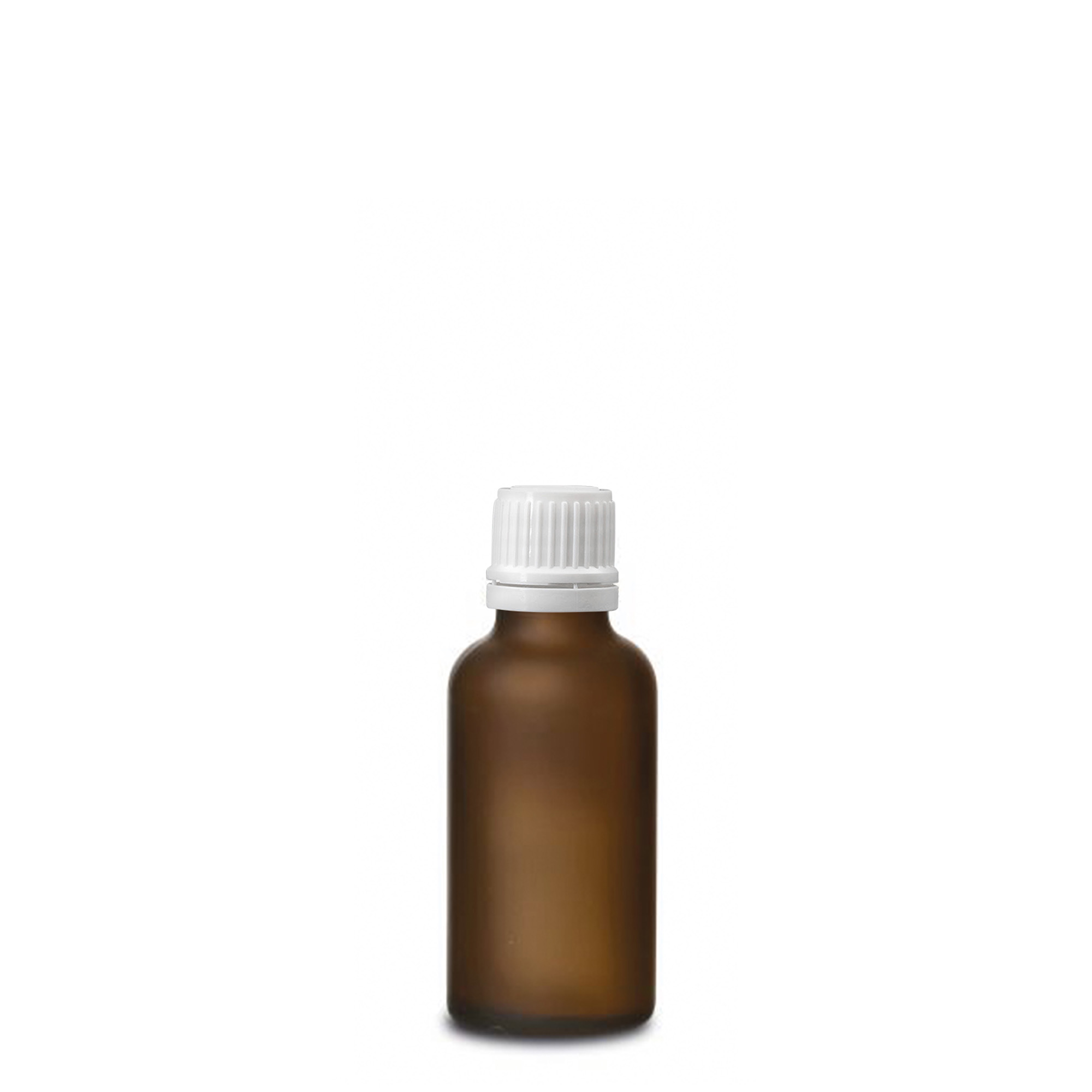30 ml Medizinflasche, Glas, braun gefrostet, Mündung: DIN 18 30 ml Medizinflasche, Glas, braun gefrostet, Mündung: DIN 18