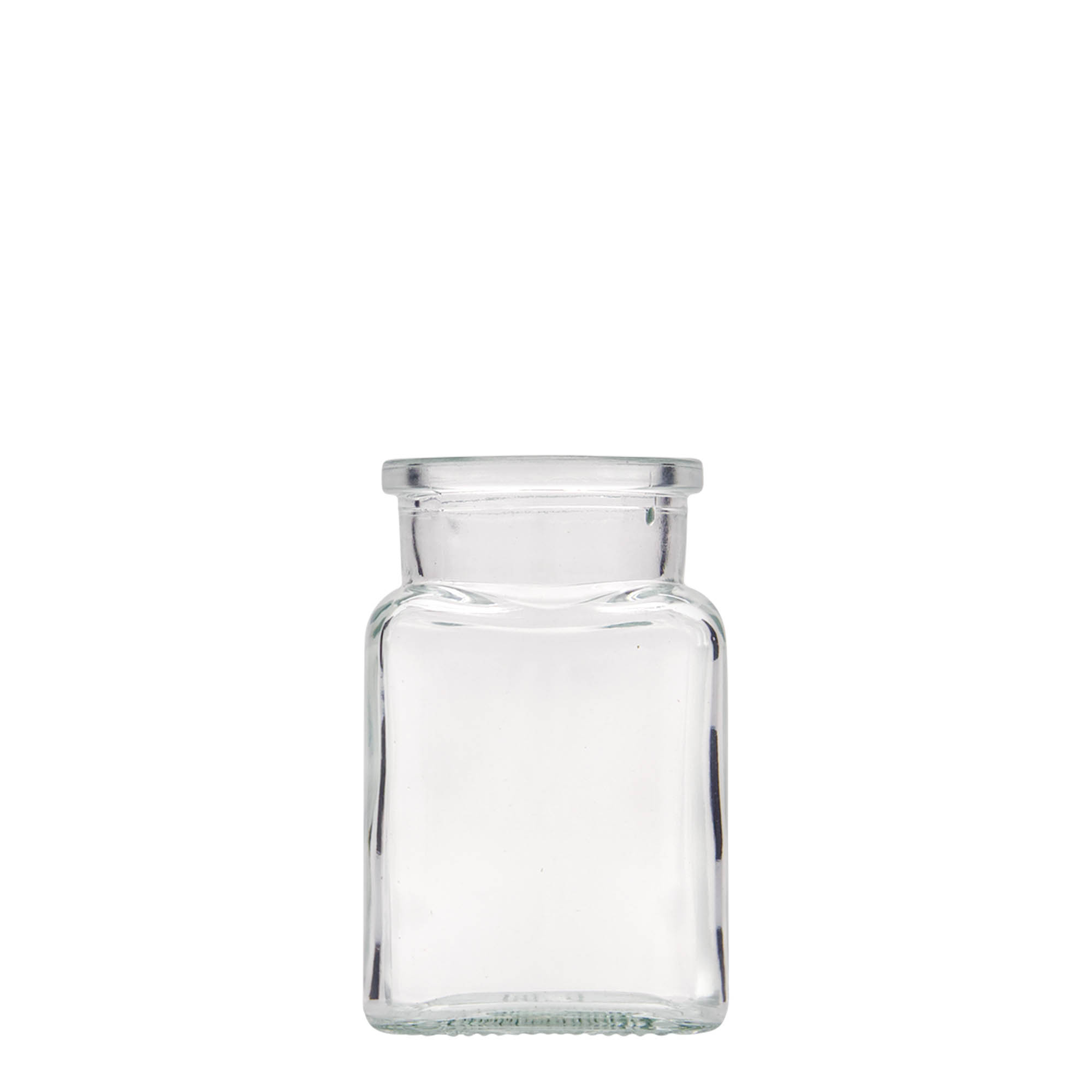 150 ml Korkenglas, quadratisch, Mündung: Kork 150 ml Korkenglas, quadratisch, Mündung: Kork