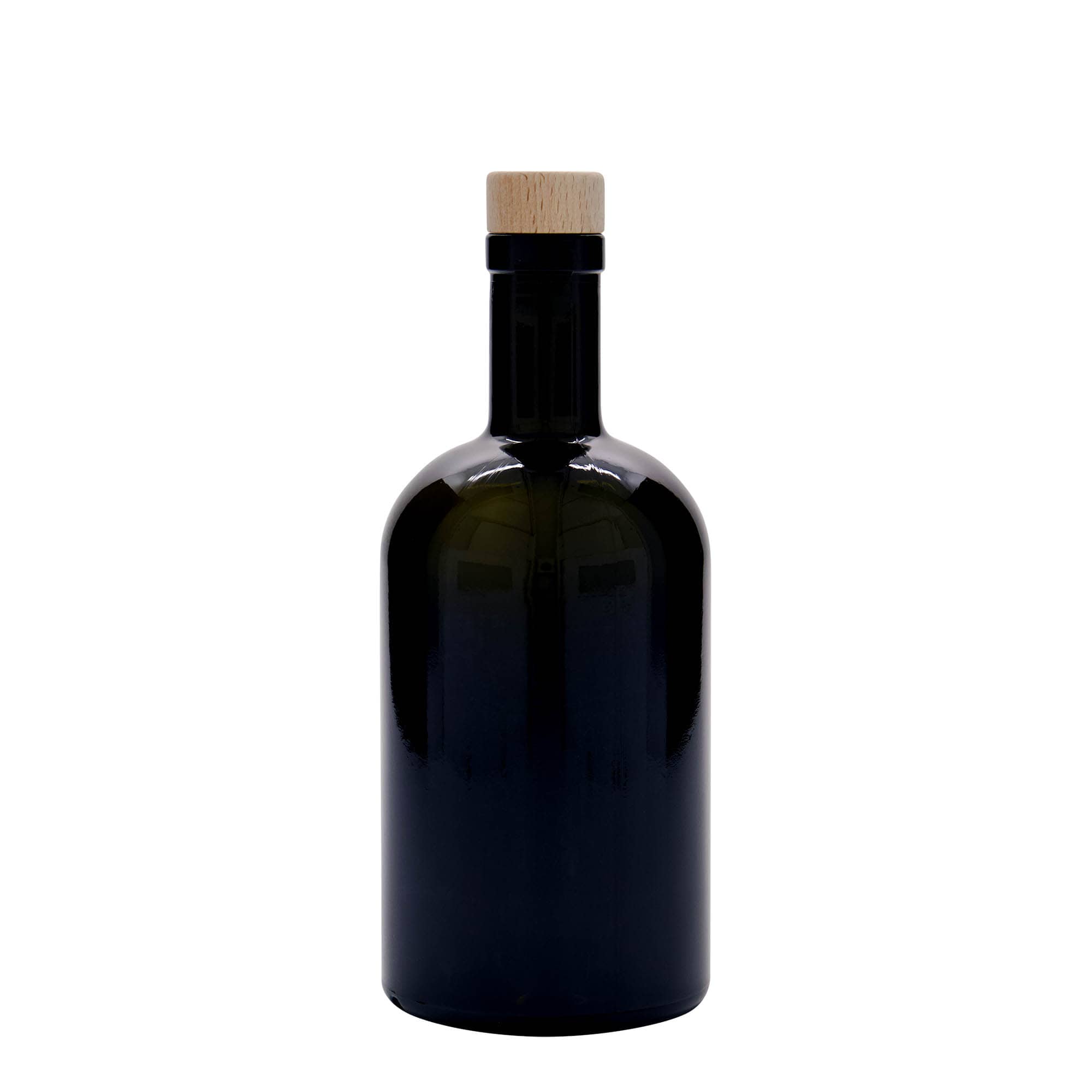 500 ml Glasflasche 'Farmacia', antikgrün, Mündung: Kork