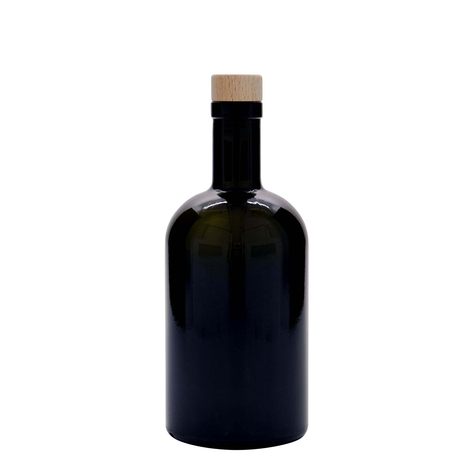500 ml Glasflasche „Farmacia“, antikgrün, Mündung: Kork