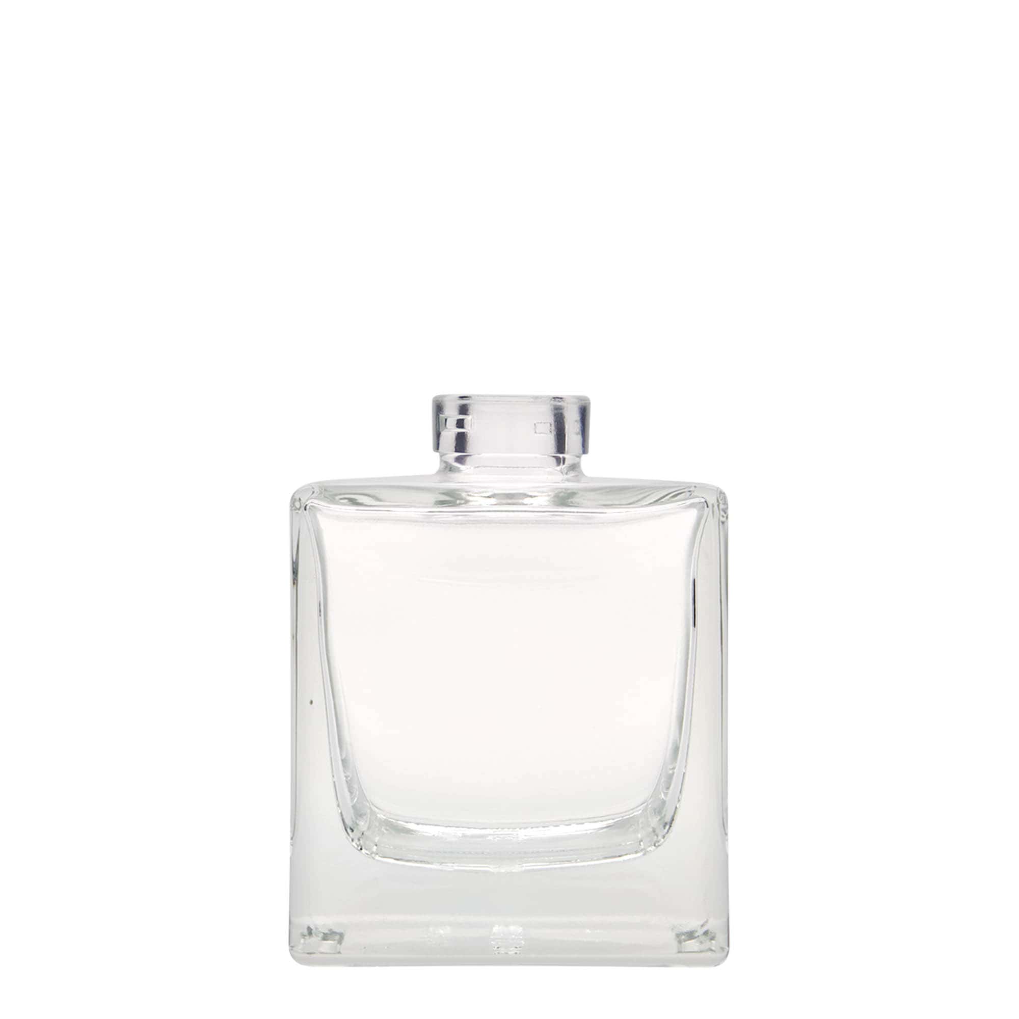 200 ml Glasflasche „Cube“, quadratisch, Mündung: Kork