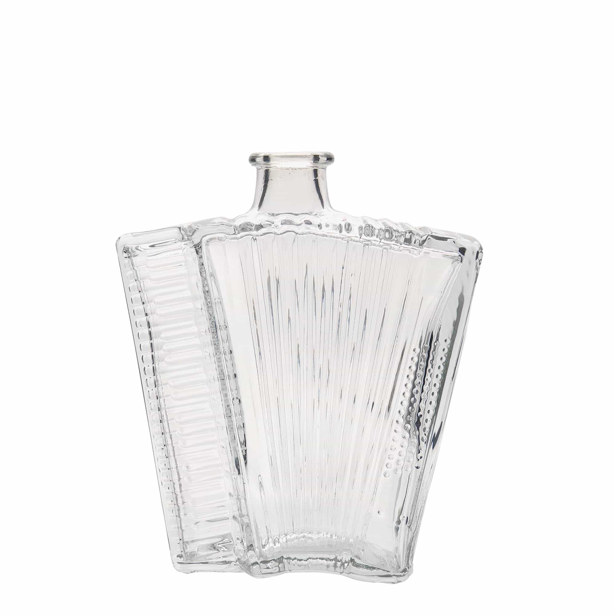 500 ml Glasflasche 'Akkordeon', Mündung: Kork 500 ml Glasflasche 'Akkordeon', Mündung: Kork
