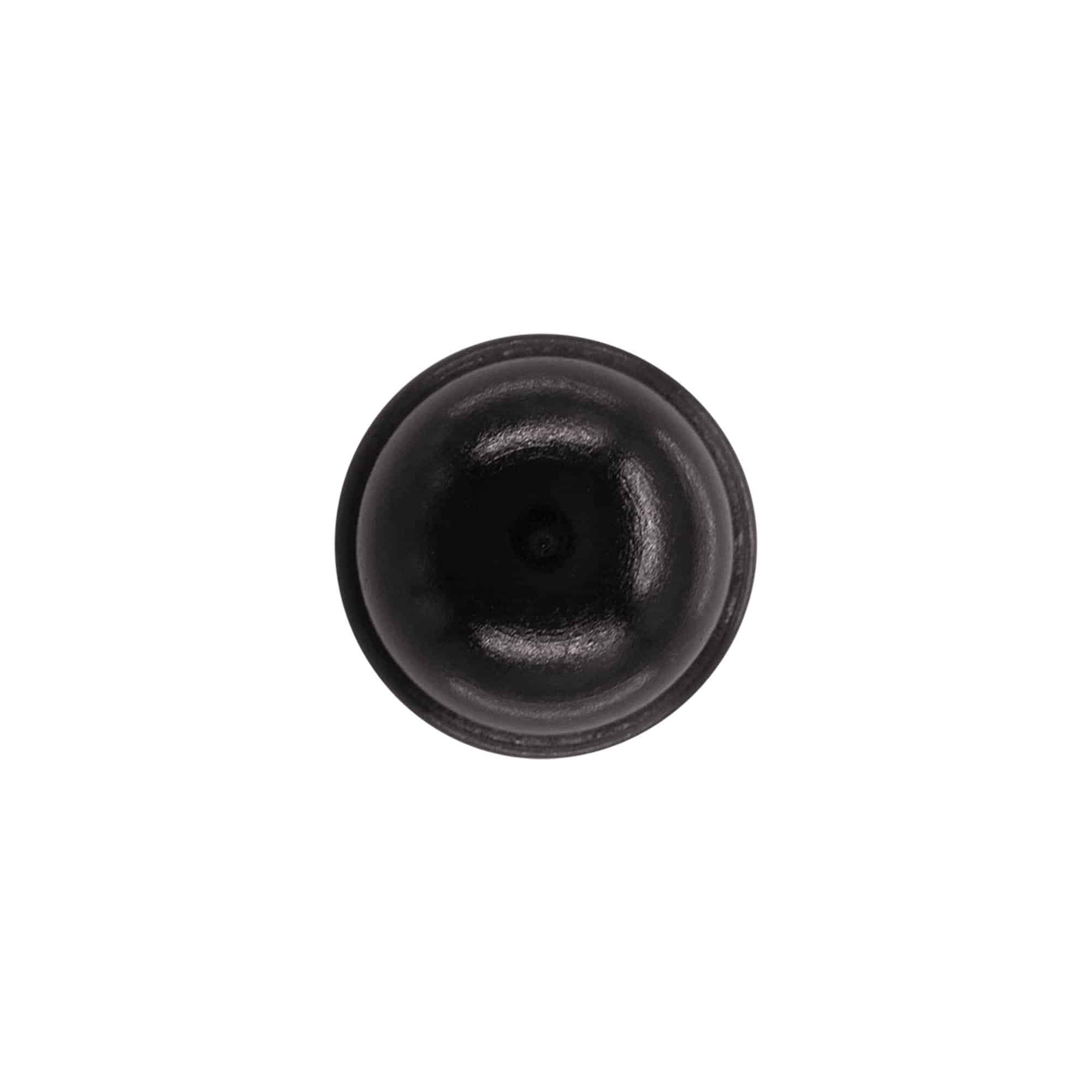 Griffkorken 19 mm „Melone“, Holz/PE, schwarz, für Mündung: Kork