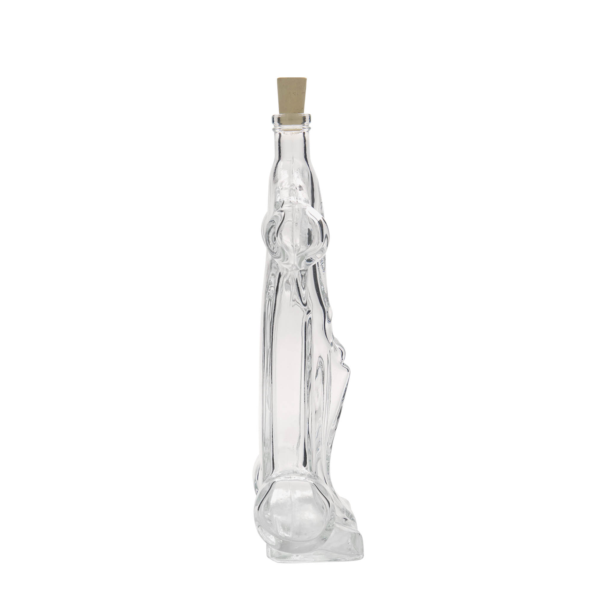 200 ml Glasflasche 'Rennwagen', Mündung: Kork 200 ml Glasflasche 'Rennwagen', Mündung: Kork