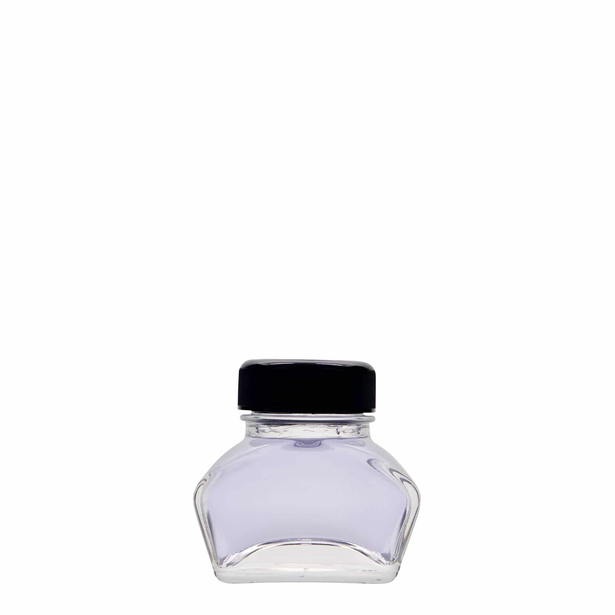 30 ml Tintenfass, rechteckig, Mündung: Schraubverschluss