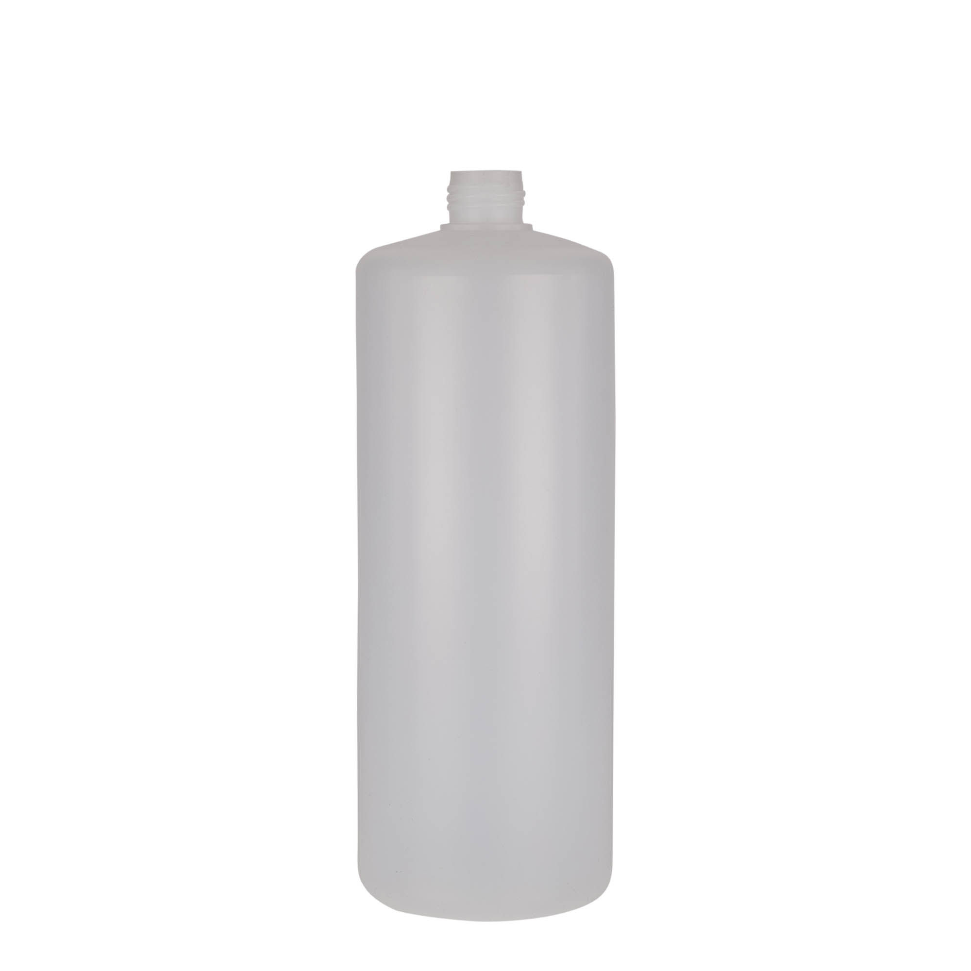 1.000 ml Rundflasche, PE-Kunststoff, natur, Mündung: Schraubverschluss