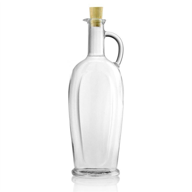 500 ml Glasflasche „Eleganta“, oval, Mündung: Kork
