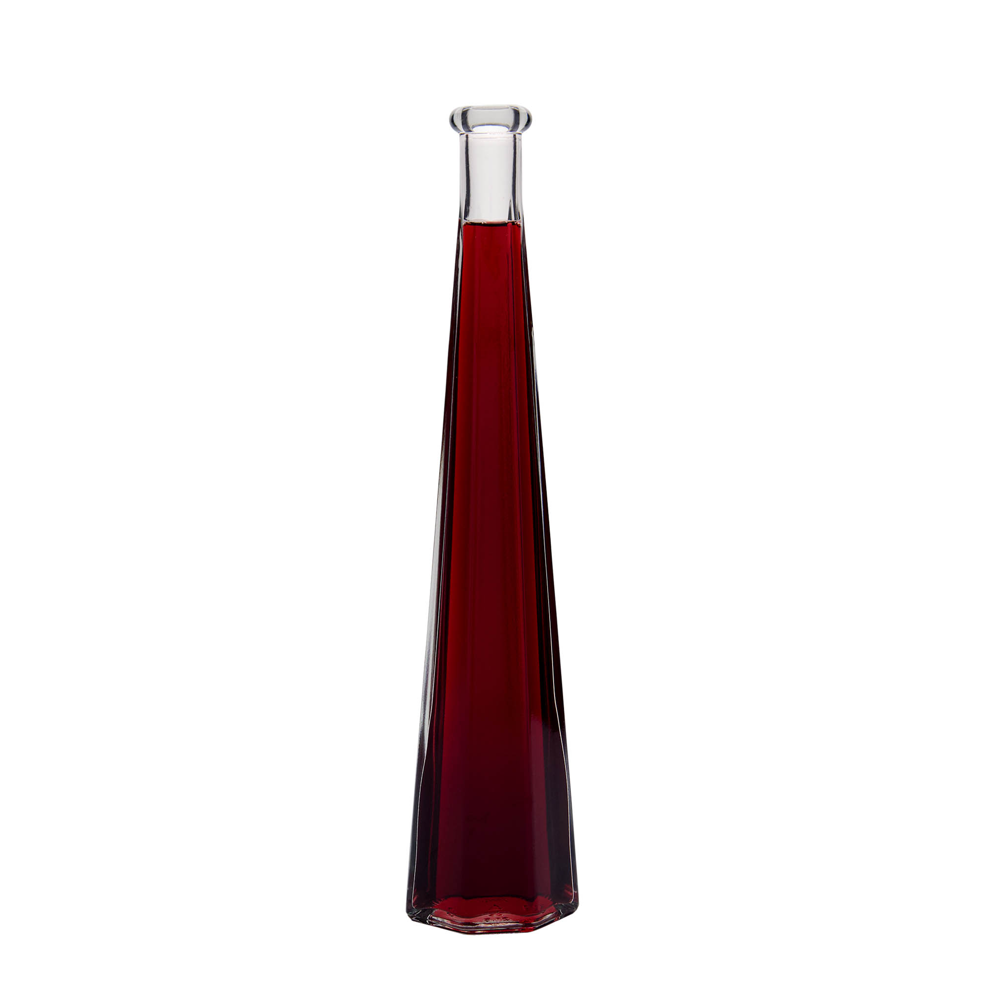 200 ml Glasflasche 'Dama Sexta', sechseckig, Mündung: Kork 200 ml Glasflasche 'Dama Sexta', sechseckig, Mündung: Kork