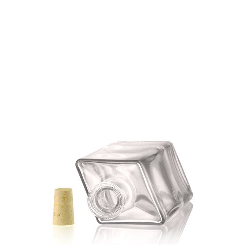 500 ml Glasflasche „Riva“, rautenförmig, Mündung: Kork