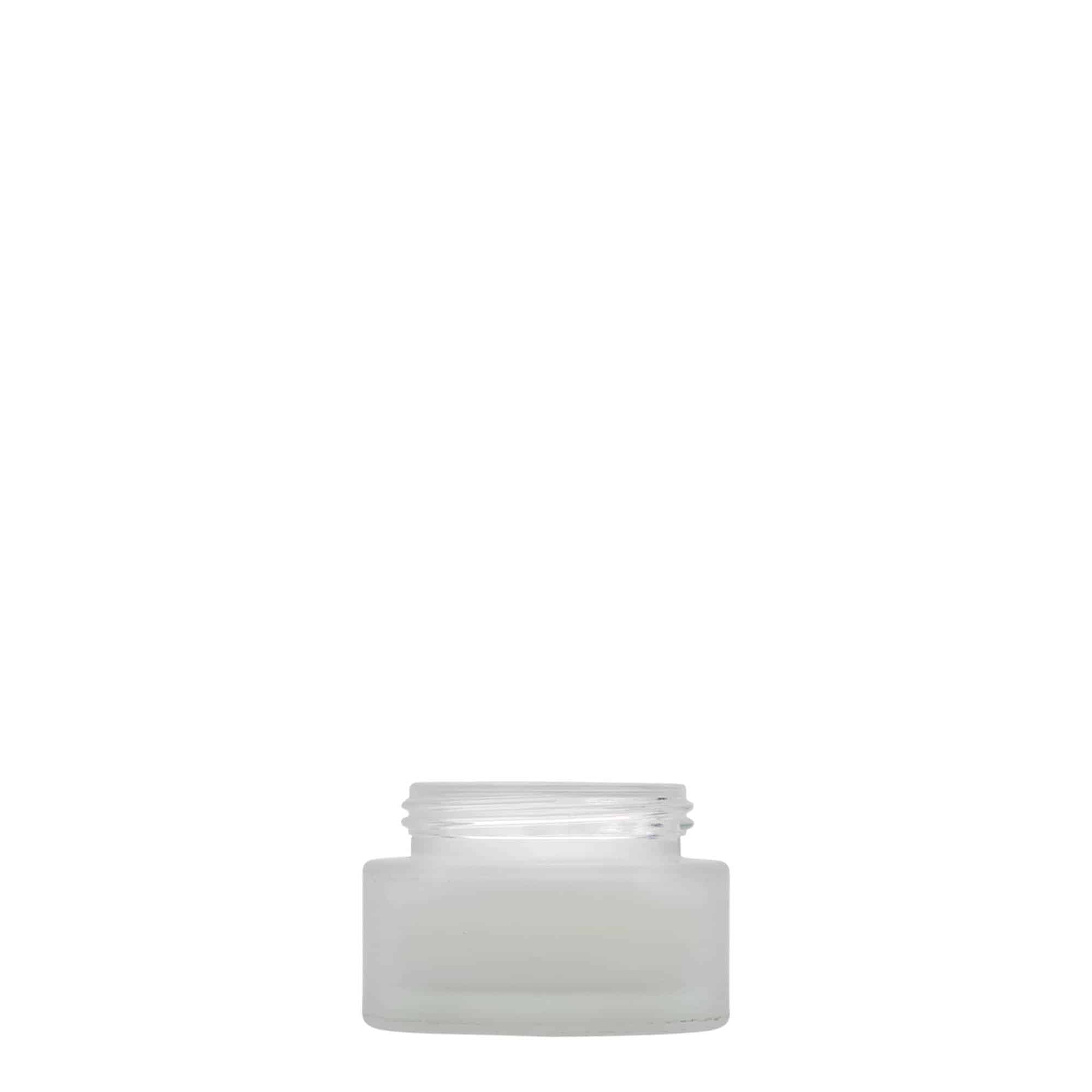 15 ml Tiegel „Platin Edition“, Glas, geeist, Mündung: Schraubverschluss