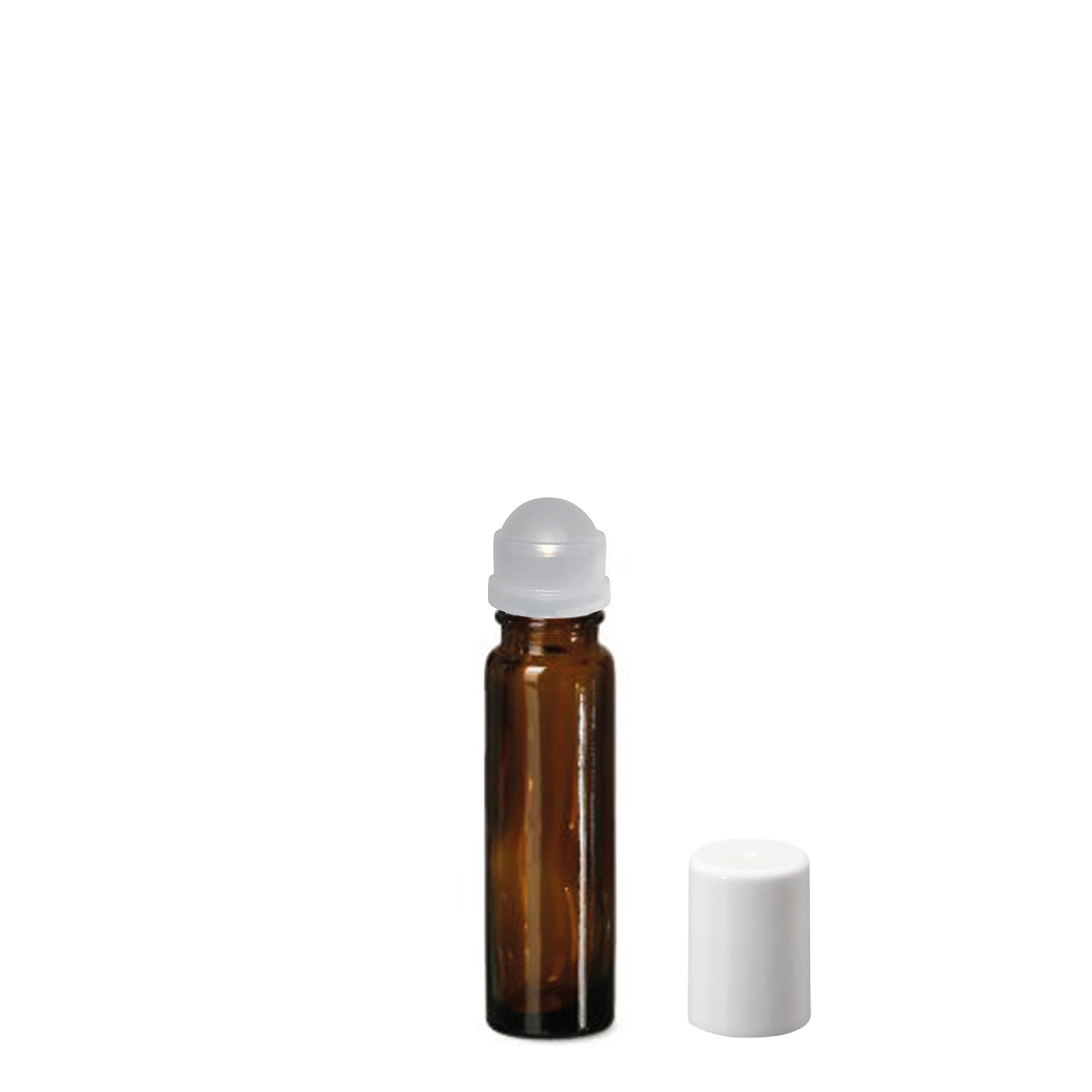 10 ml Roll-On-Flasche, Glas, braun, Mündung: Schraubverschluss