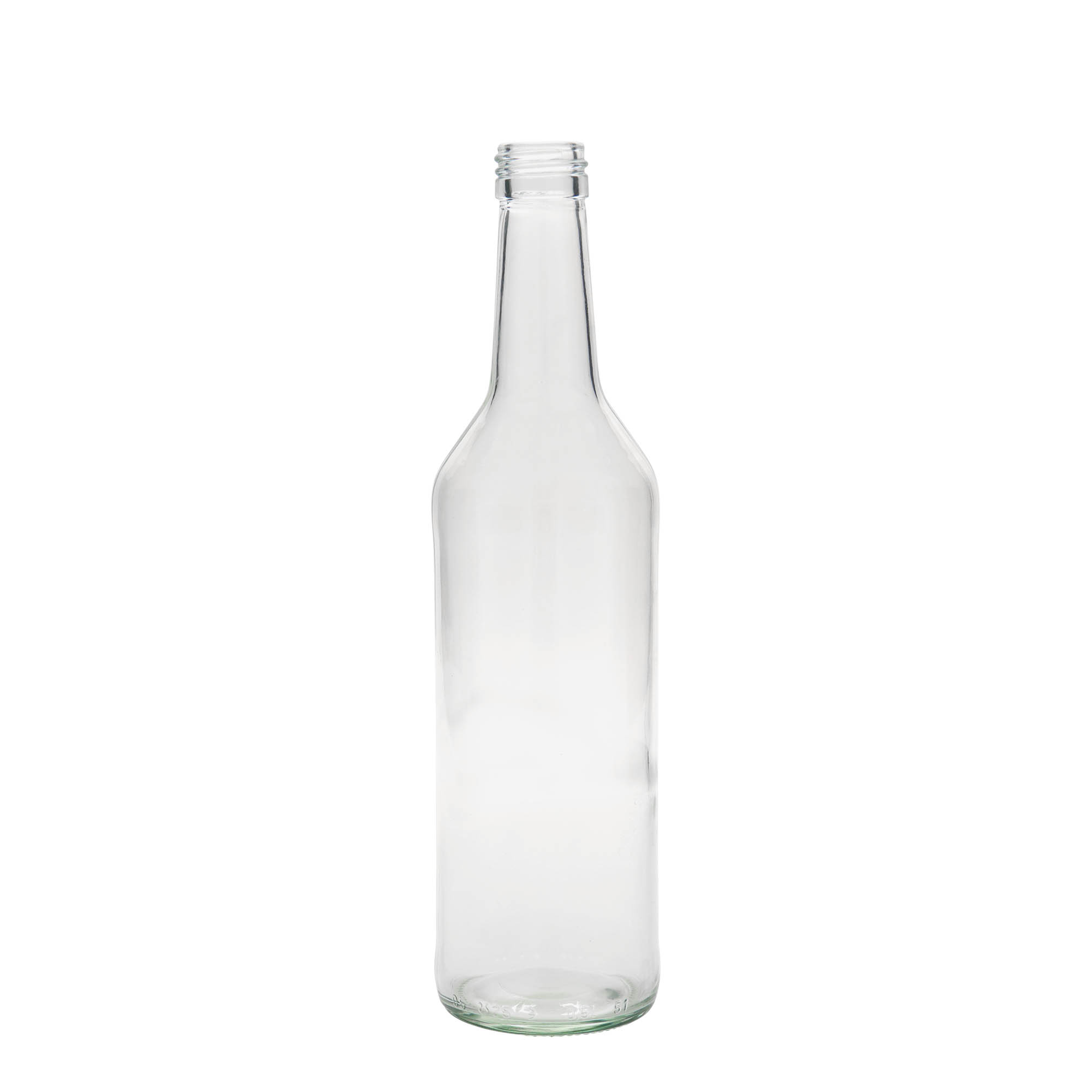 500 ml Glasflasche Geradhals, Mündung: PP 28 500 ml Glasflasche Geradhals, Mündung: PP 28
