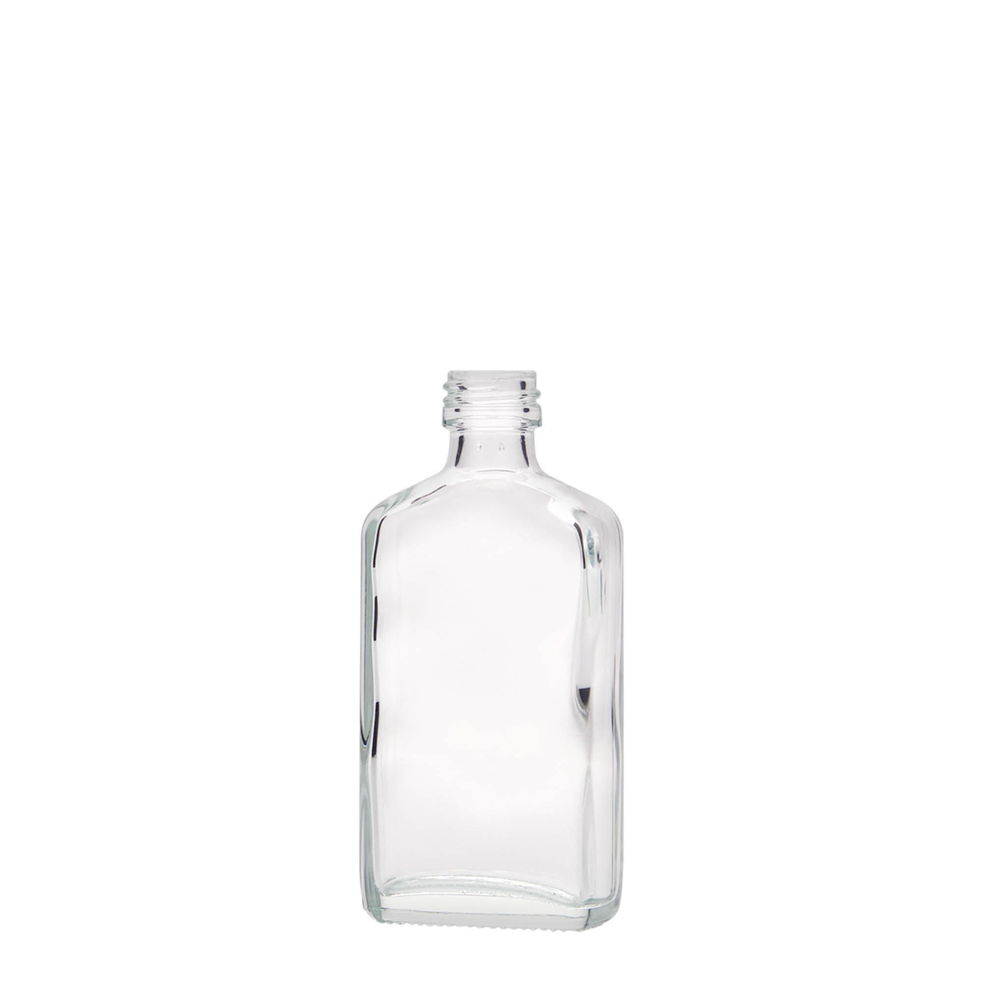 50 ml Taschenflasche, rechteckig, Glas, Mündung: PP 18 50 ml Taschenflasche, rechteckig, Glas, Mündung: PP 18