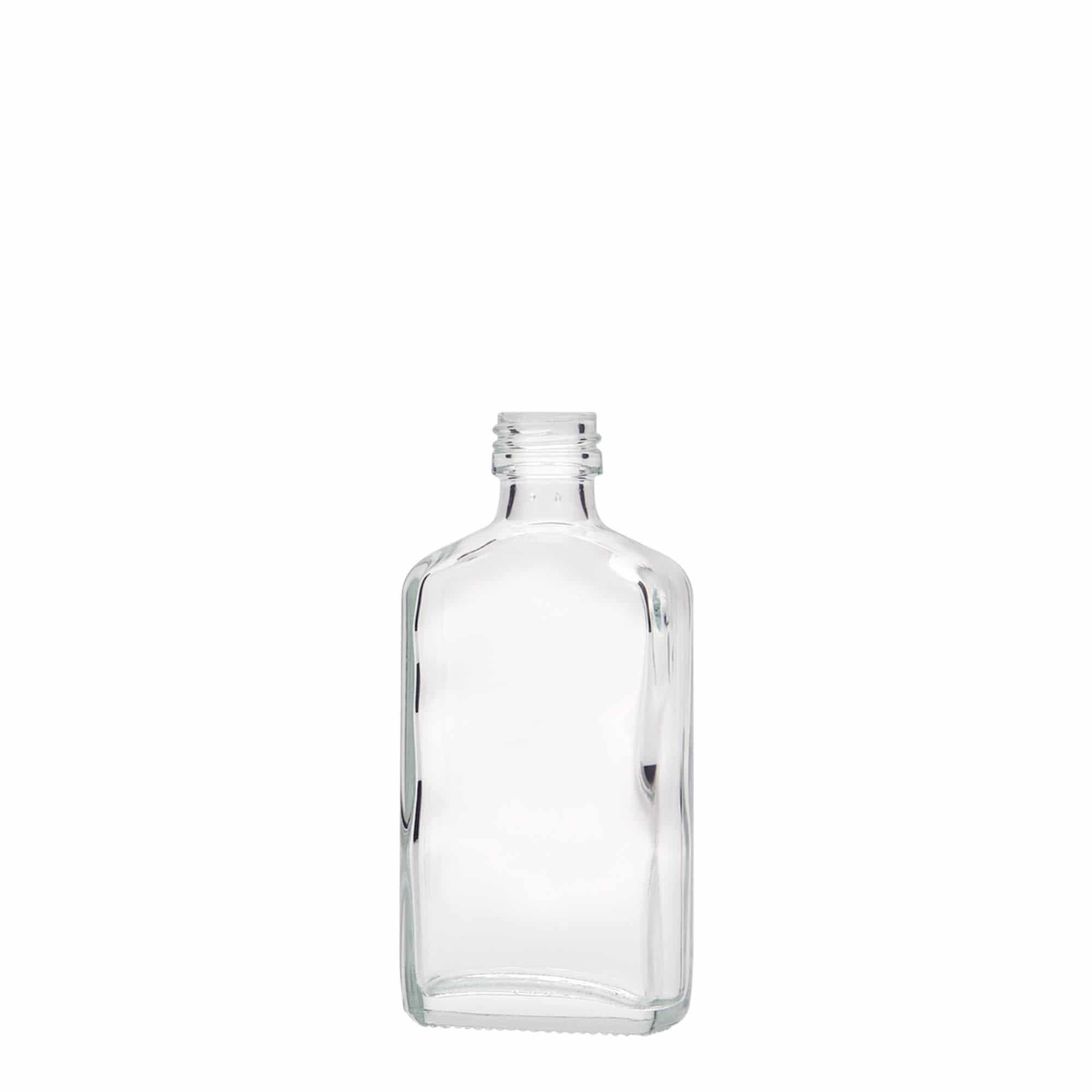 50 ml Taschenflasche, rechteckig, Glas, Mündung: PP 18 50 ml Taschenflasche, rechteckig, Glas, Mündung: PP 18