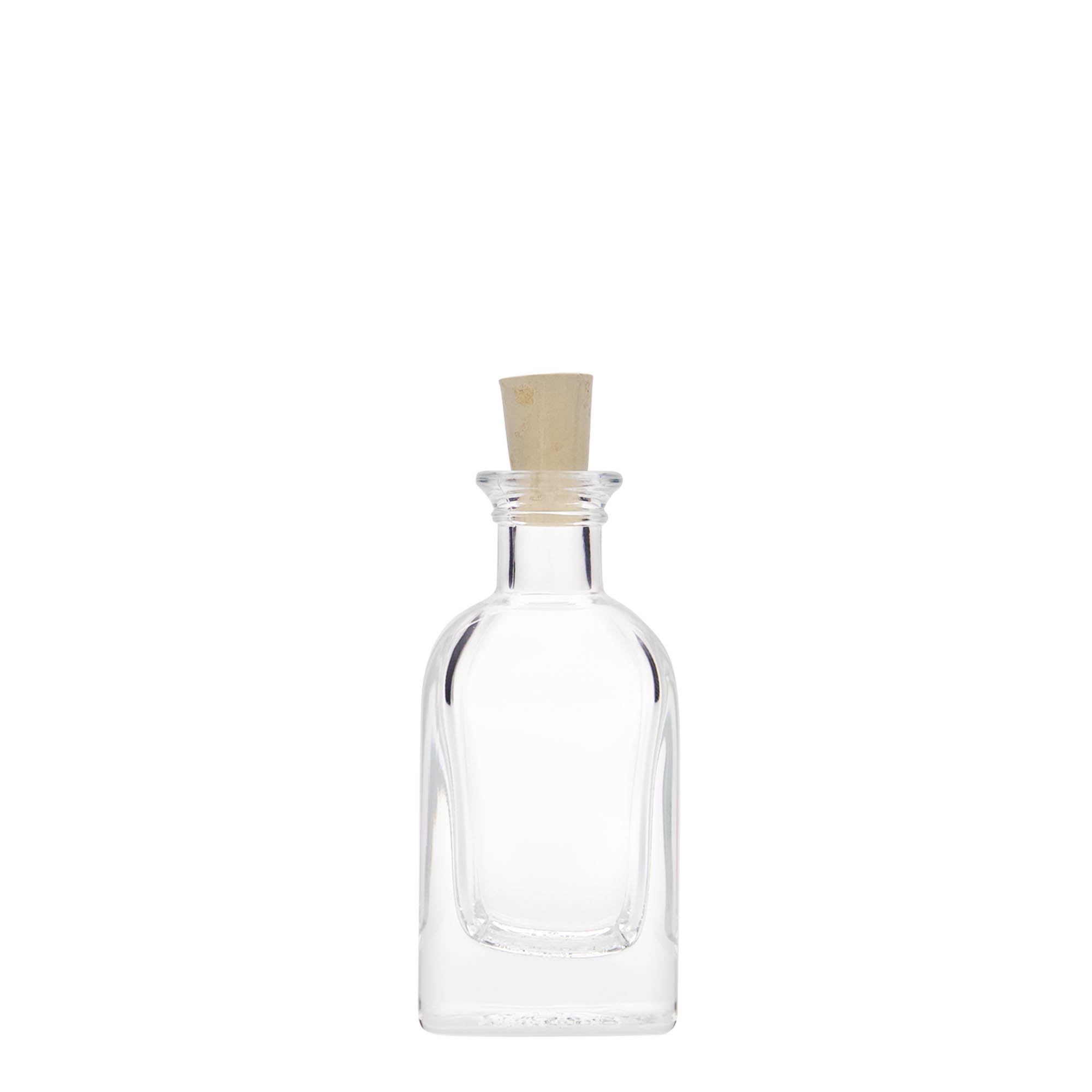 40 ml Glasflasche Apotheker Carré, quadratisch, Mündung: Kork 40 ml Glasflasche Apotheker Carré, quadratisch, Mündung: Kork