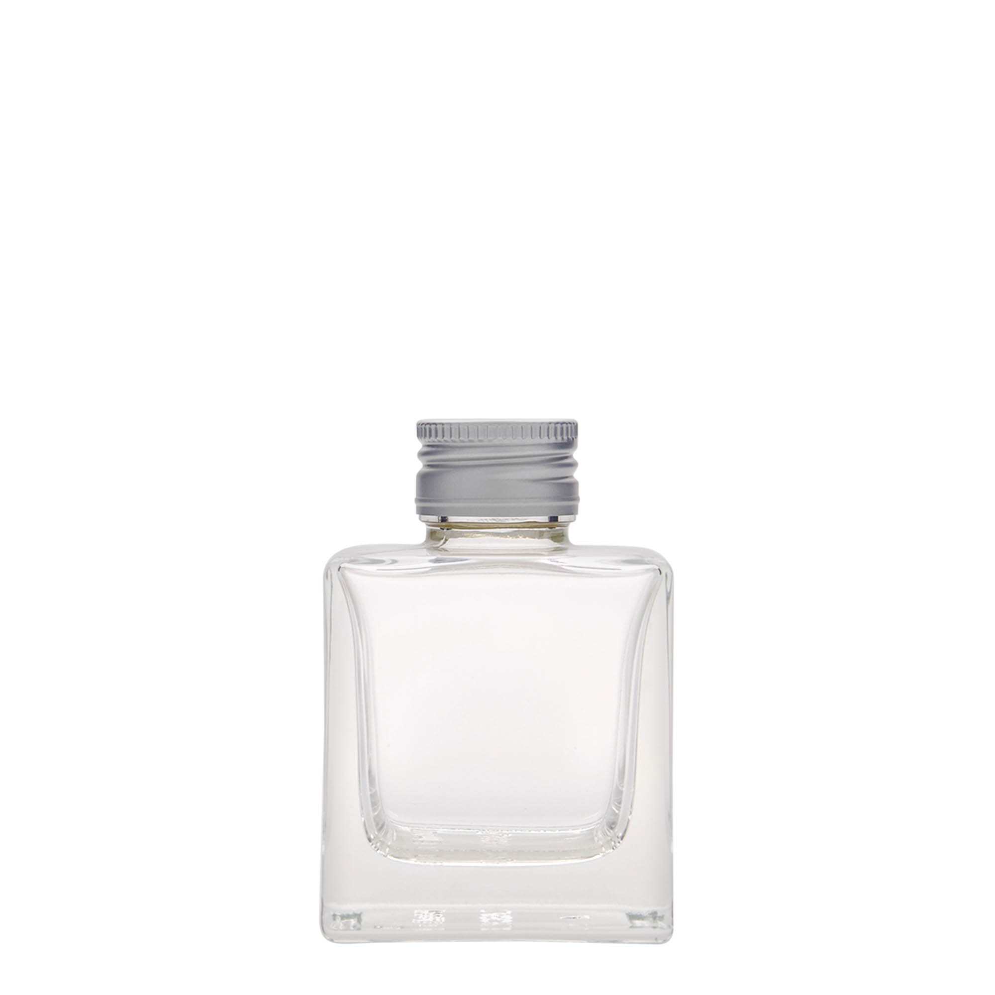 100 ml Glasflasche „Cube“, quadratisch, Mündung: PP 28