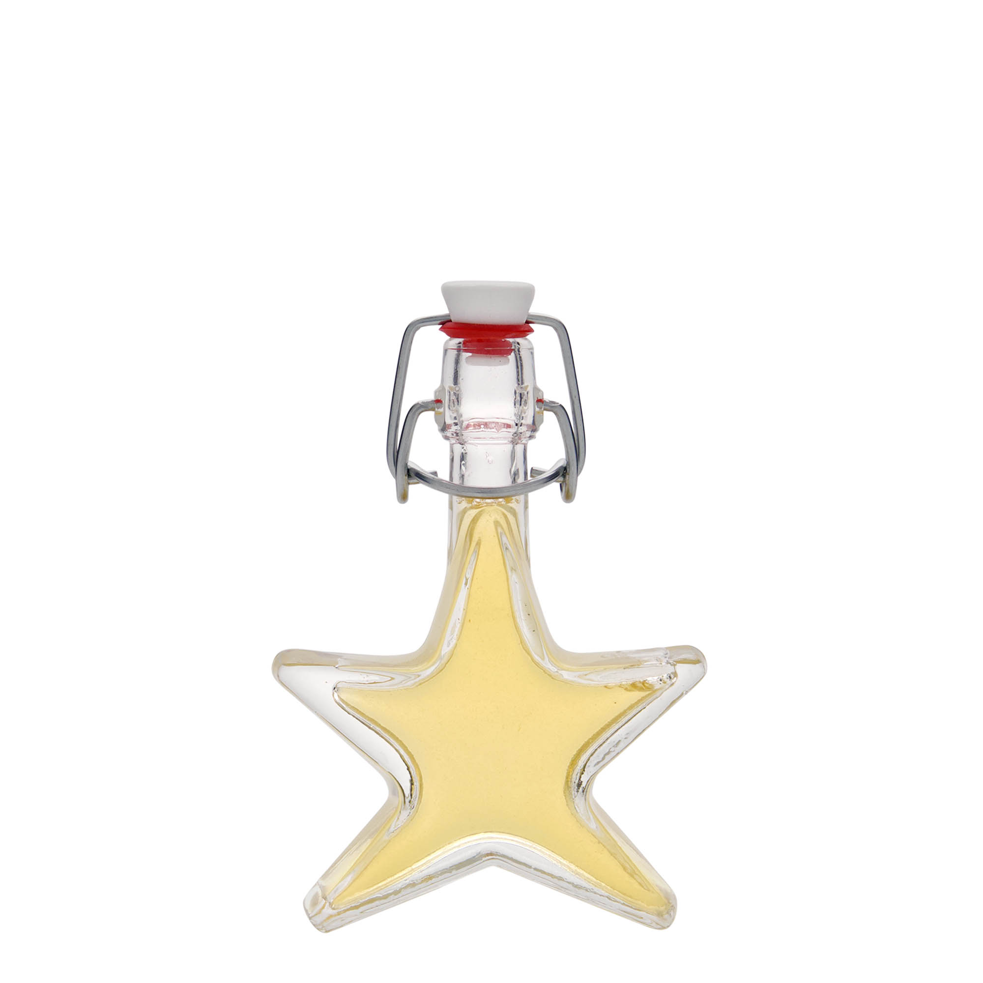 40 ml Glasflasche 'Stern', Mündung: Bügelverschluss 40 ml Glasflasche 'Stern', Mündung: Bügelverschluss