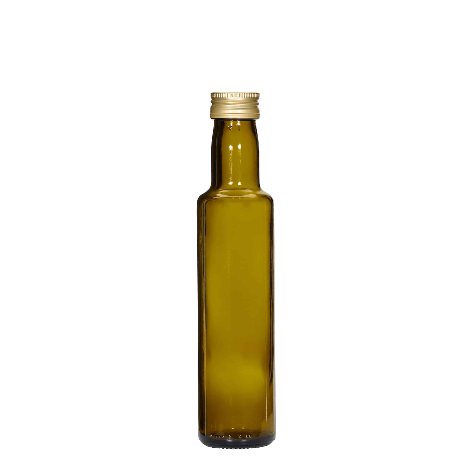 250 ml Glasflasche „Dorica“, antikgrün, Mündung: PP 31,5