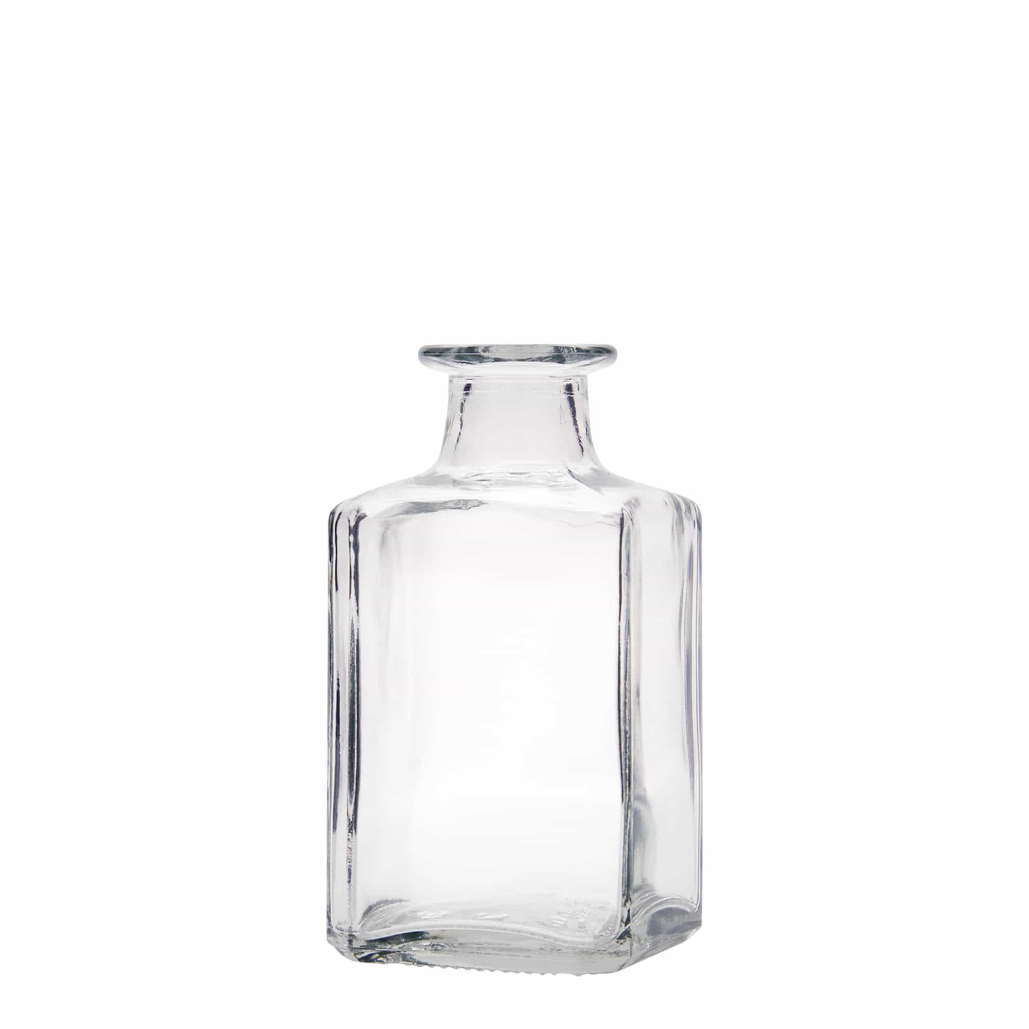 250 ml Glasflasche „Torben“, quadratisch, Mündung: Kork