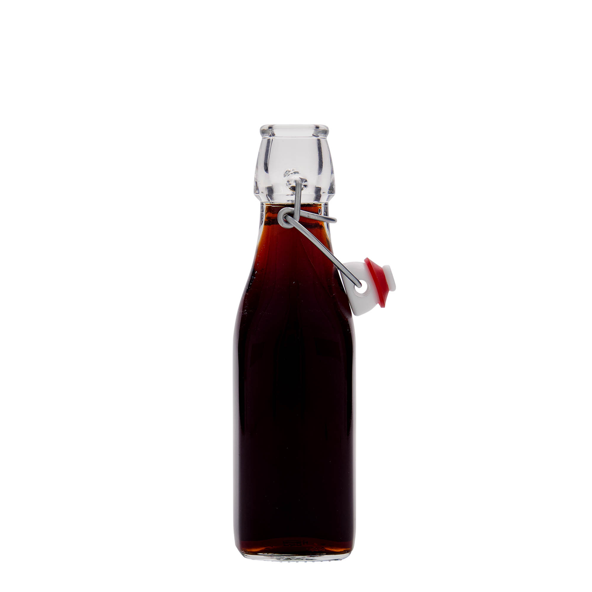 250 ml Glasflasche 'Swing, quadratisch, Mündung: Bügelverschluss 250 ml Glasflasche 'Swing, quadratisch, Mündung: Bügelverschluss