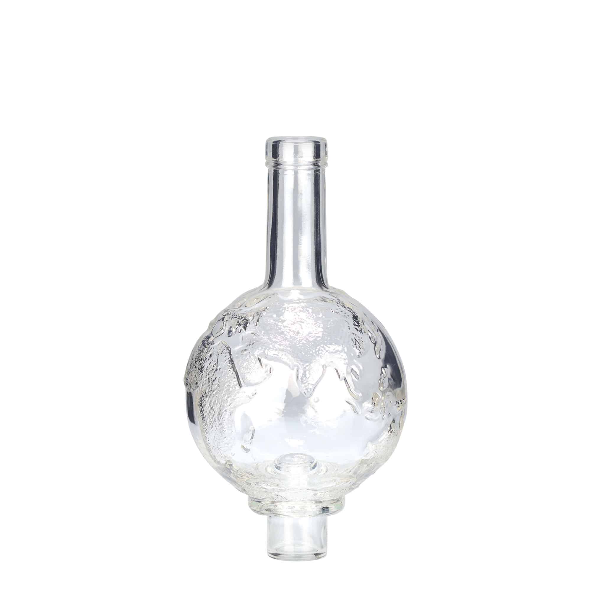 500 ml Glasflasche 'Globus', Mündung: Kork 500 ml Glasflasche 'Globus', Mündung: Kork
