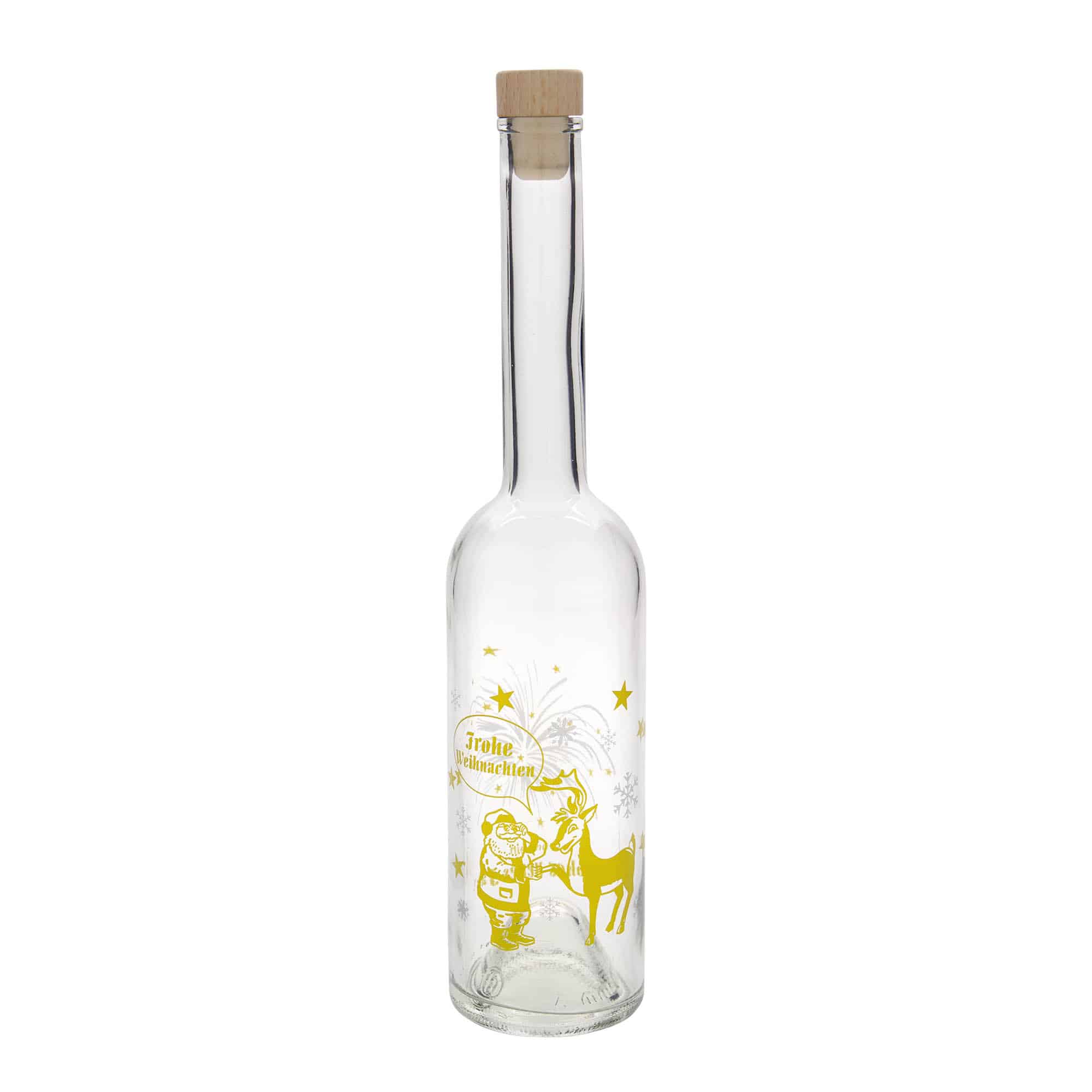 500 ml Glasflasche „Opera“, Motiv: Feuerwerk, Mündung: Kork