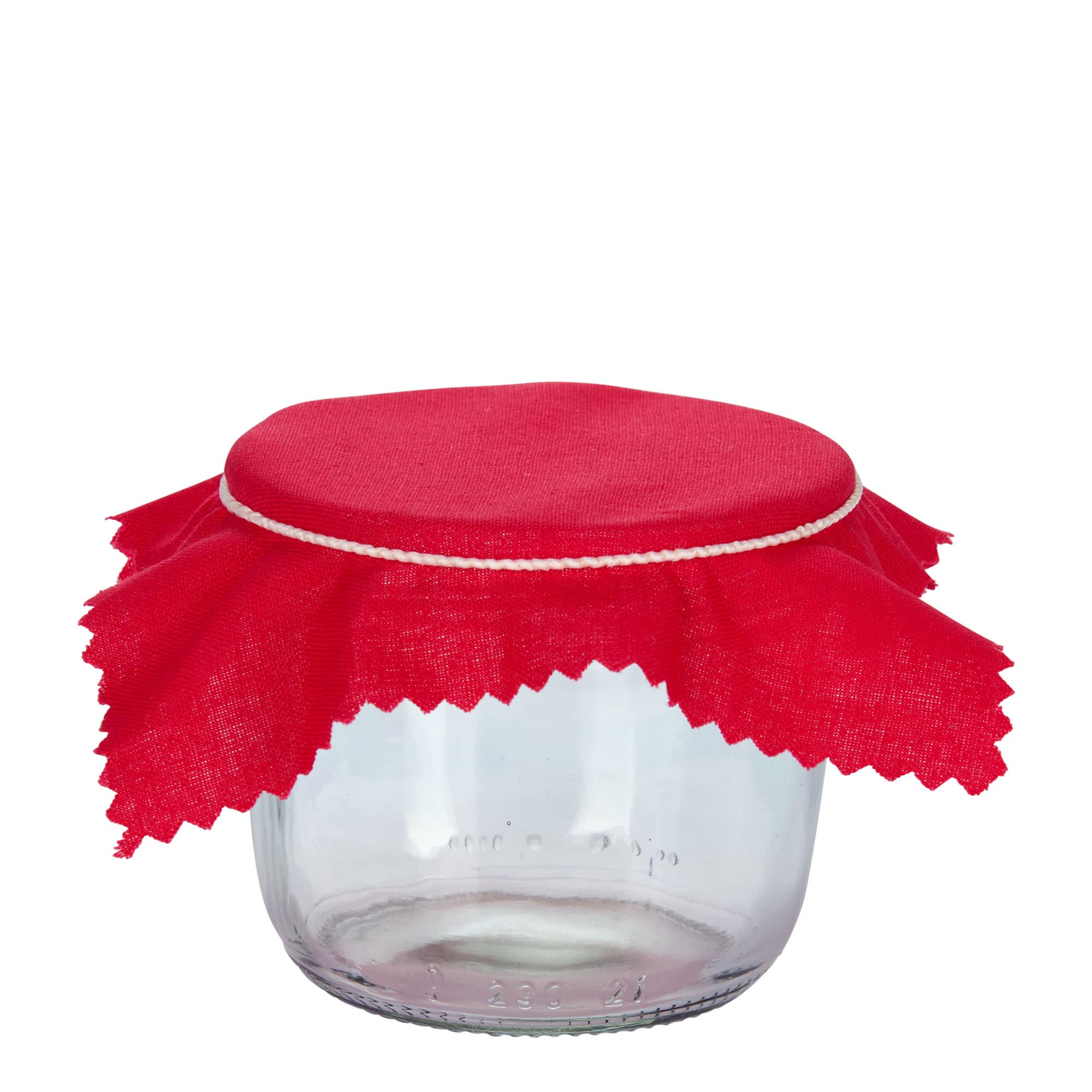 Stoffdeckchen 12x12, quadratisch, Textil, rot, Mündung: TO38-TO53 Stoffdeckchen 12x12, quadratisch, Textil, rot, Mündung: TO38-TO53