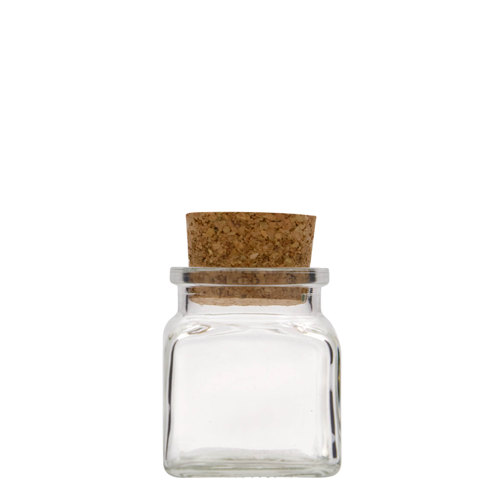 120 ml Korkenglas, quadratisch, Mündung: Kork 120 ml Korkenglas, quadratisch, Mündung: Kork