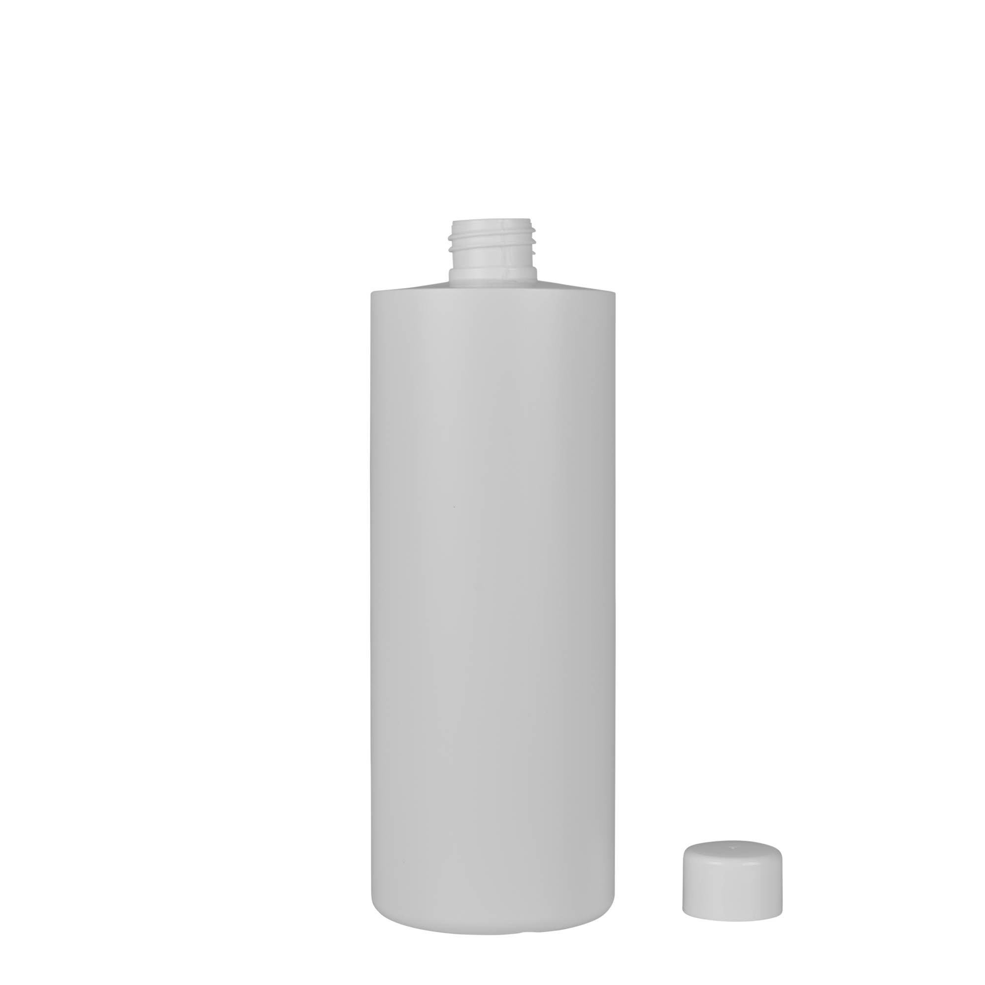 500 ml Kunststoffflasche 'Pipe', Green HDPE, weiß, Mündung: 24/410 500 ml Kunststoffflasche 'Pipe', Green HDPE, weiß, Mündung: 24/410