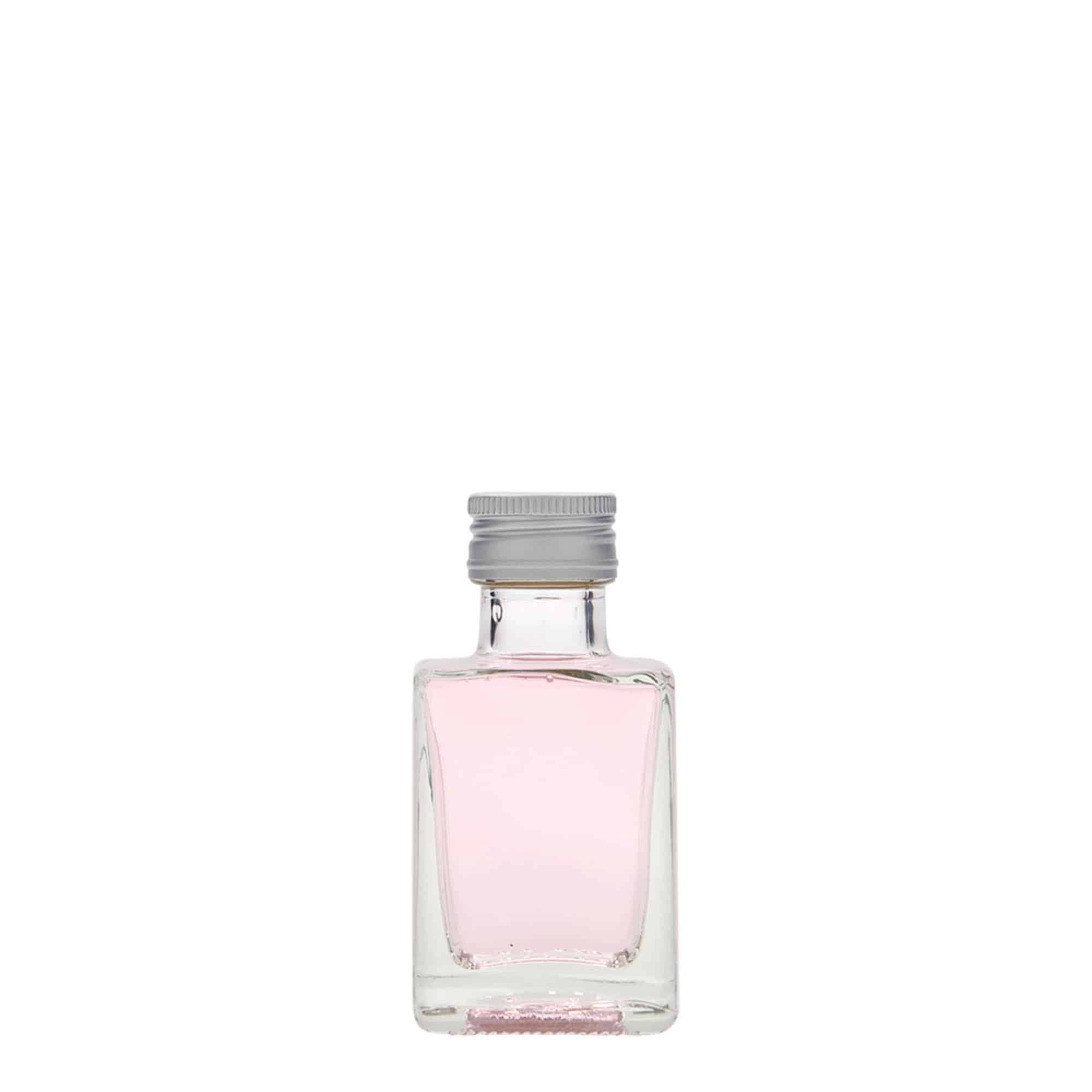 50 ml Glasflasche 'Cube', quadratisch, Mündung: PP 24 50 ml Glasflasche 'Cube', quadratisch, Mündung: PP 24