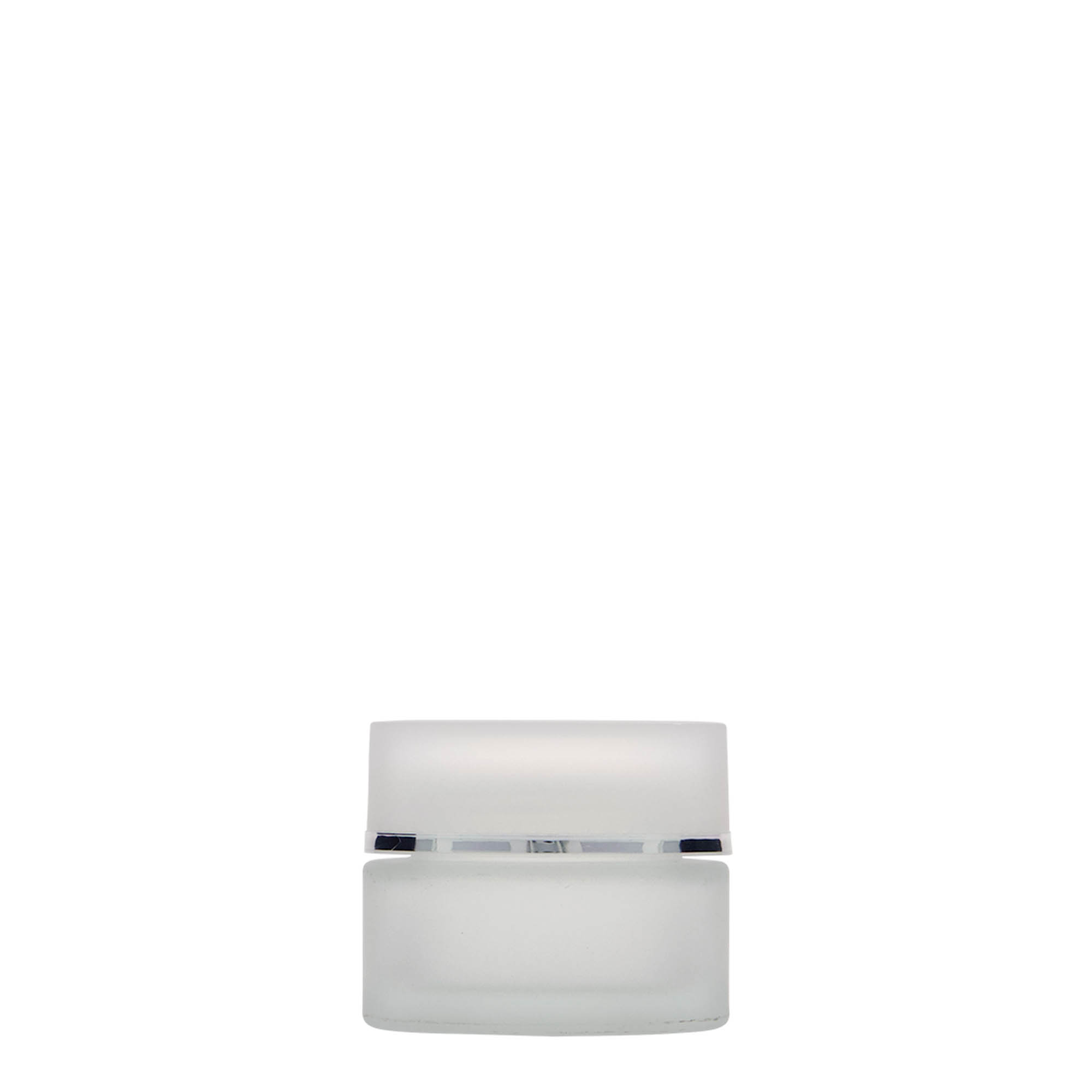 15 ml Tiegel 'Platin Edition', Glas, geeist, Mündung: Schraubverschluss