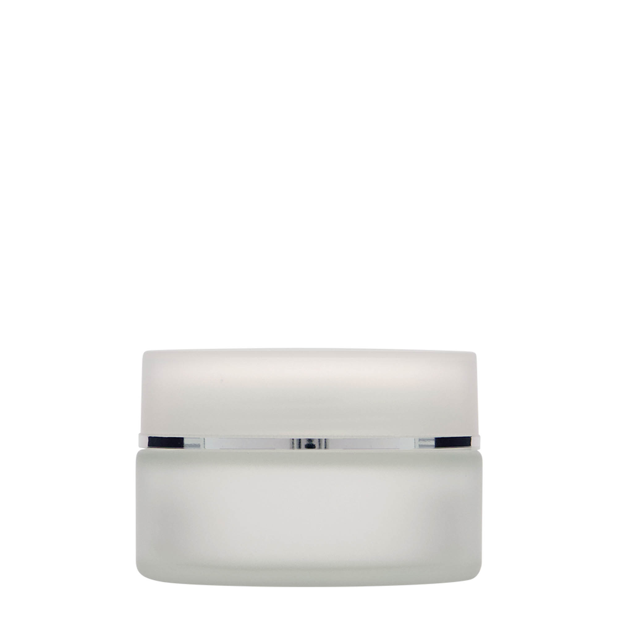 100 ml Tiegel 'Platin Edition', Glas, geeist, Mündung: Schraubverschluss