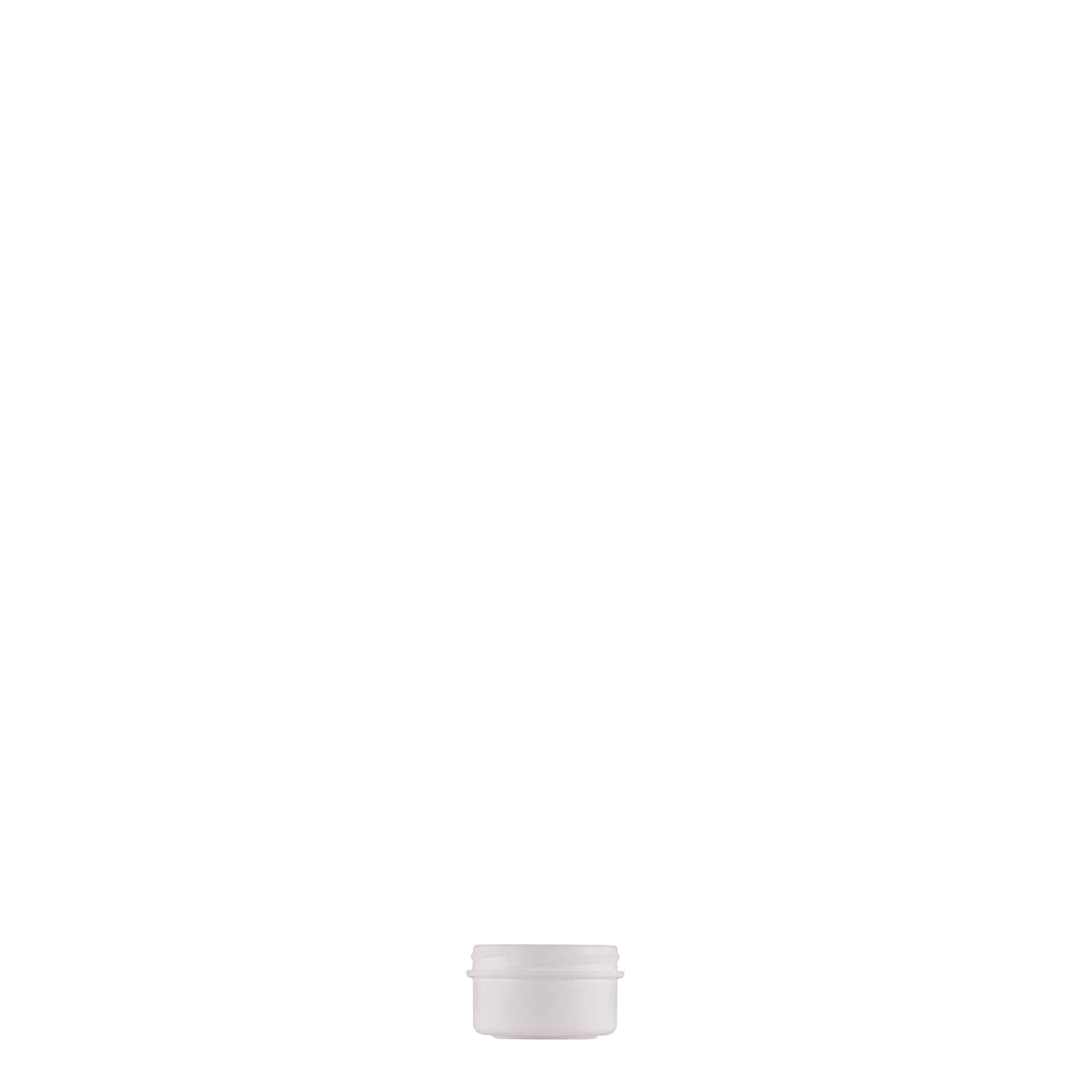 6 ml Kunststoffdose „White Line“, PP, weiß, Mündung: Schraubverschluss