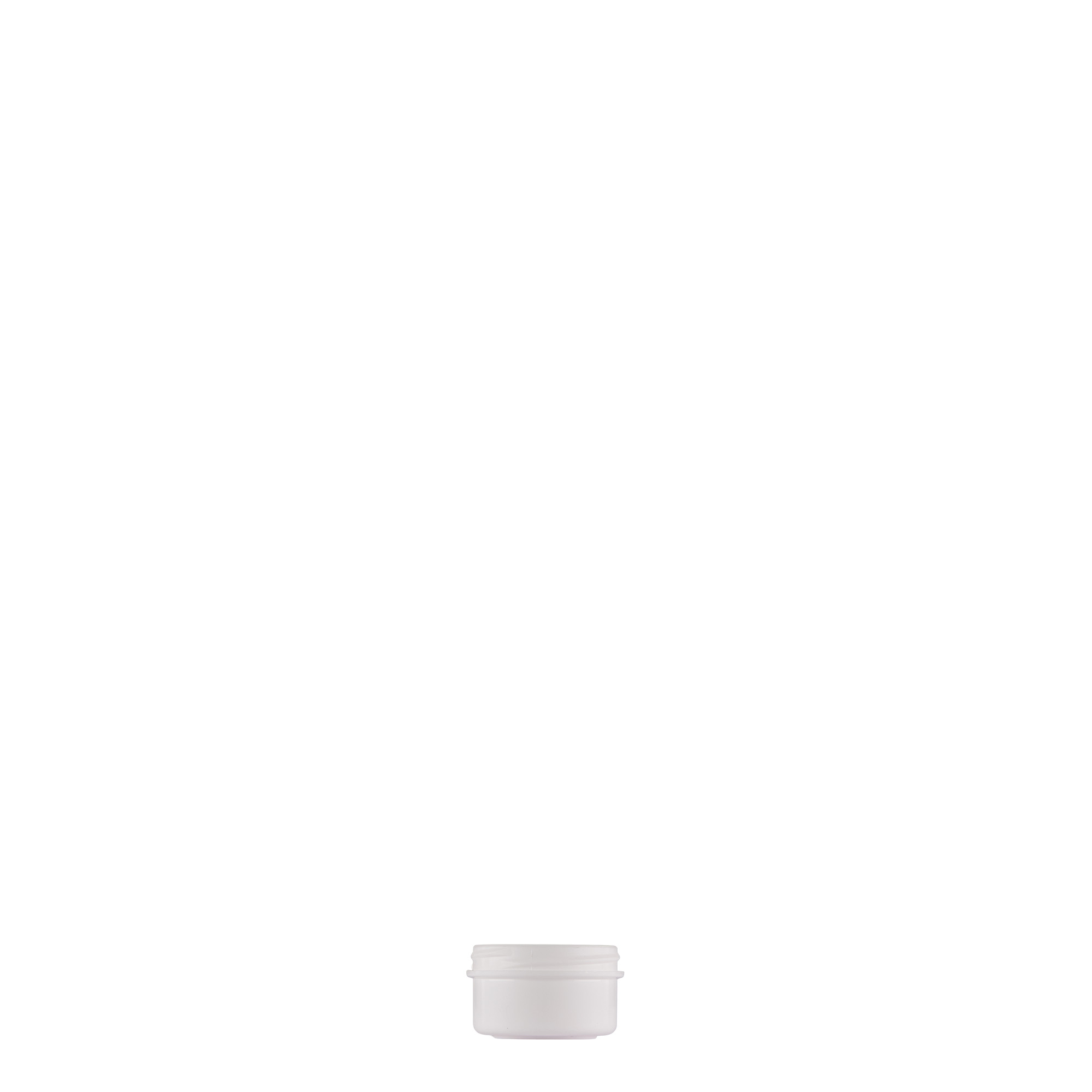 6 ml Kunststoffdose „White Line“, PP, weiß, Mündung: Schraubverschluss