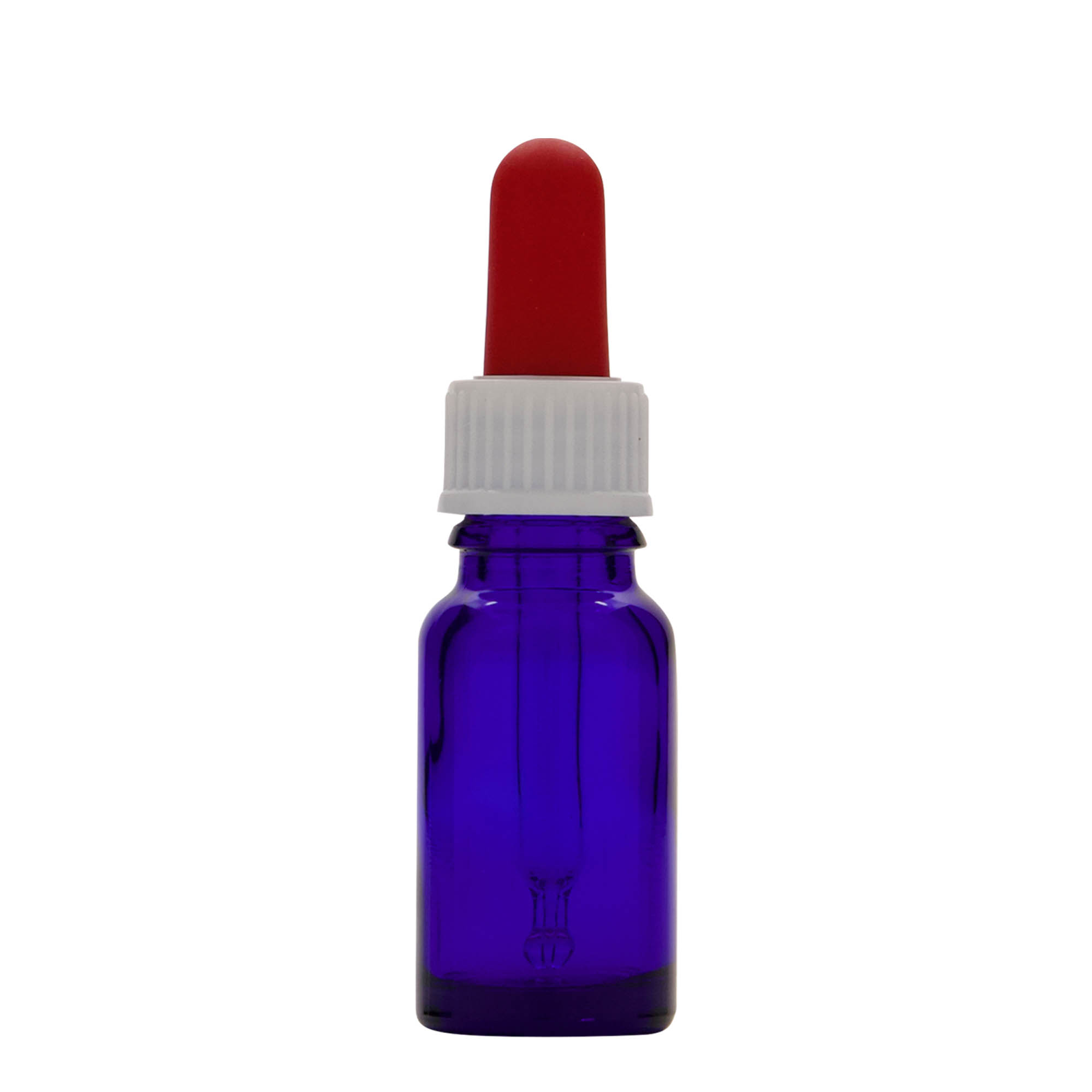 10 ml Pipettenflasche Medizin, Glas, royalblau-rot, Mündung: DIN 18 10 ml Pipettenflasche Medizin, Glas, royalblau-rot, Mündung: DIN 18
