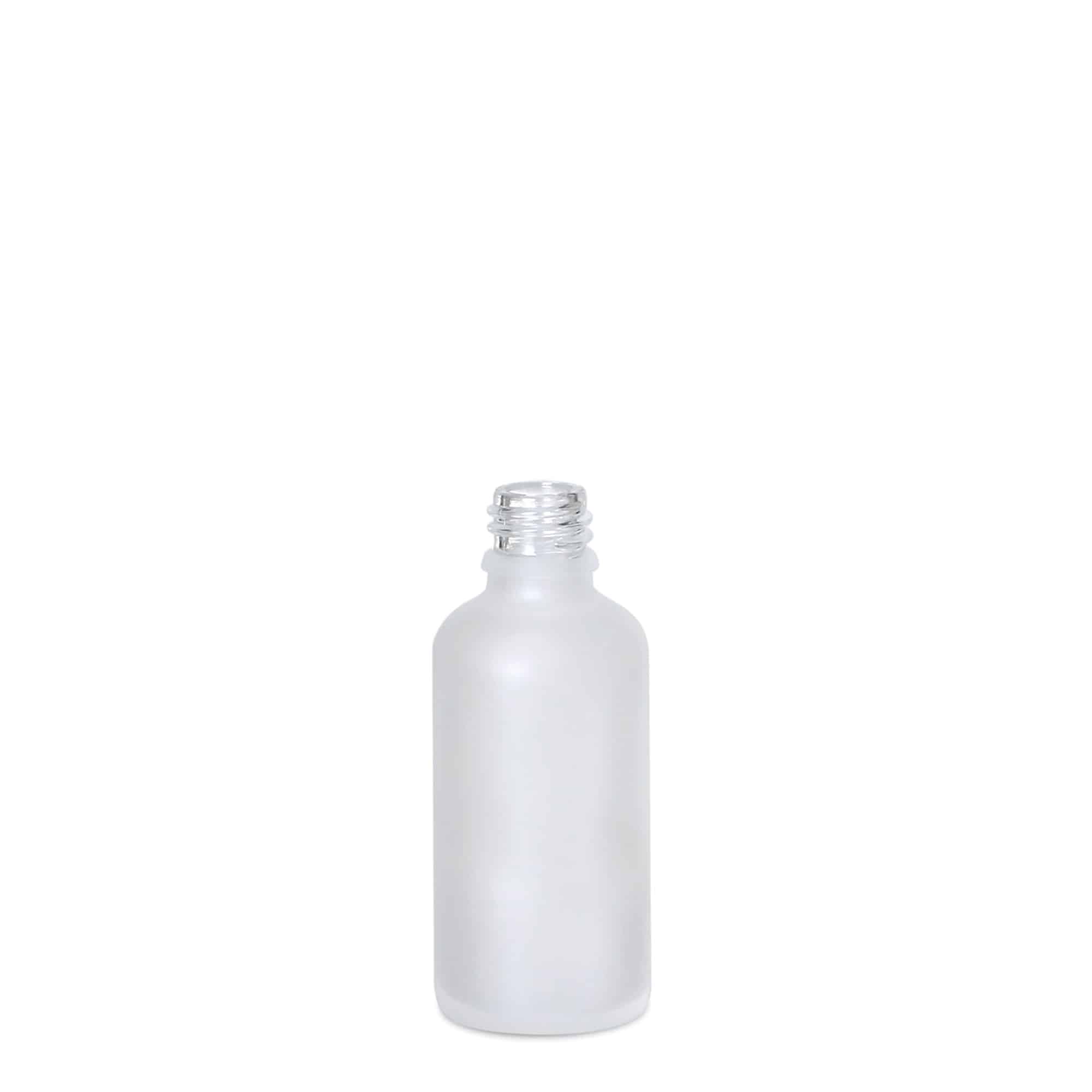 50 ml Medizinflasche, Glas, geeist, Mündung: DIN 18 50 ml Medizinflasche, Glas, geeist, Mündung: DIN 18