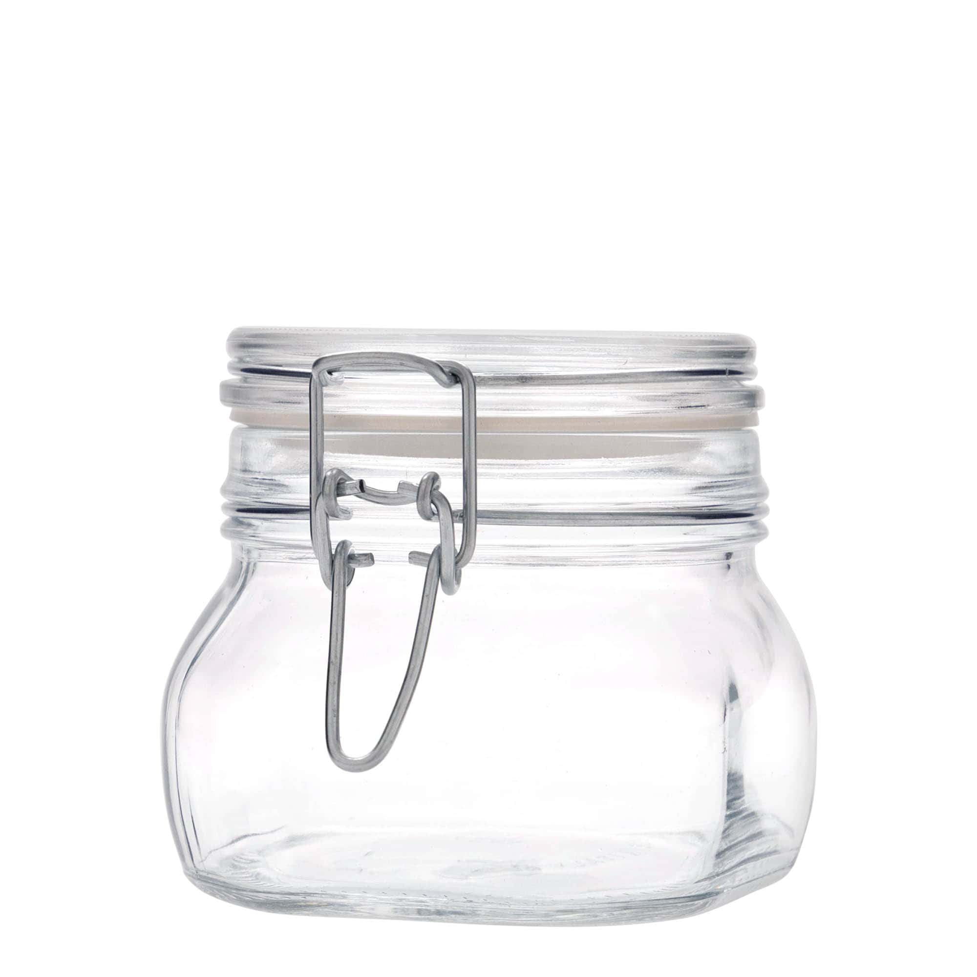 500 ml Drahtbügelglas 'Fido', quadratisch, Mündung: Drahtbügelverschluss 500 ml Drahtbügelglas 'Fido', quadratisch, Mündung: Drahtbügelverschluss