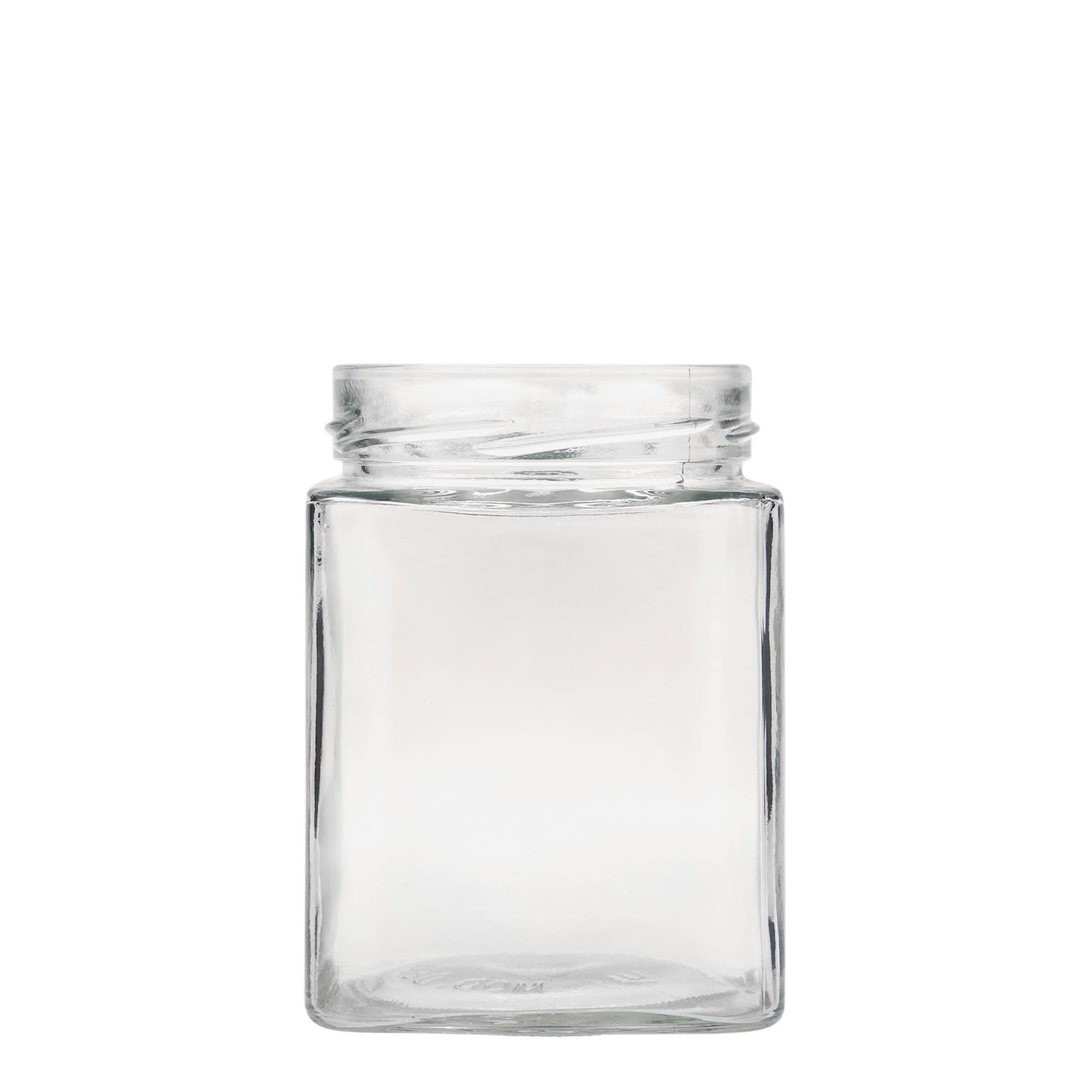 580 ml Vierkantglas 'Ikarus', Mündung: Deep-Twist-Off (DTO 82)