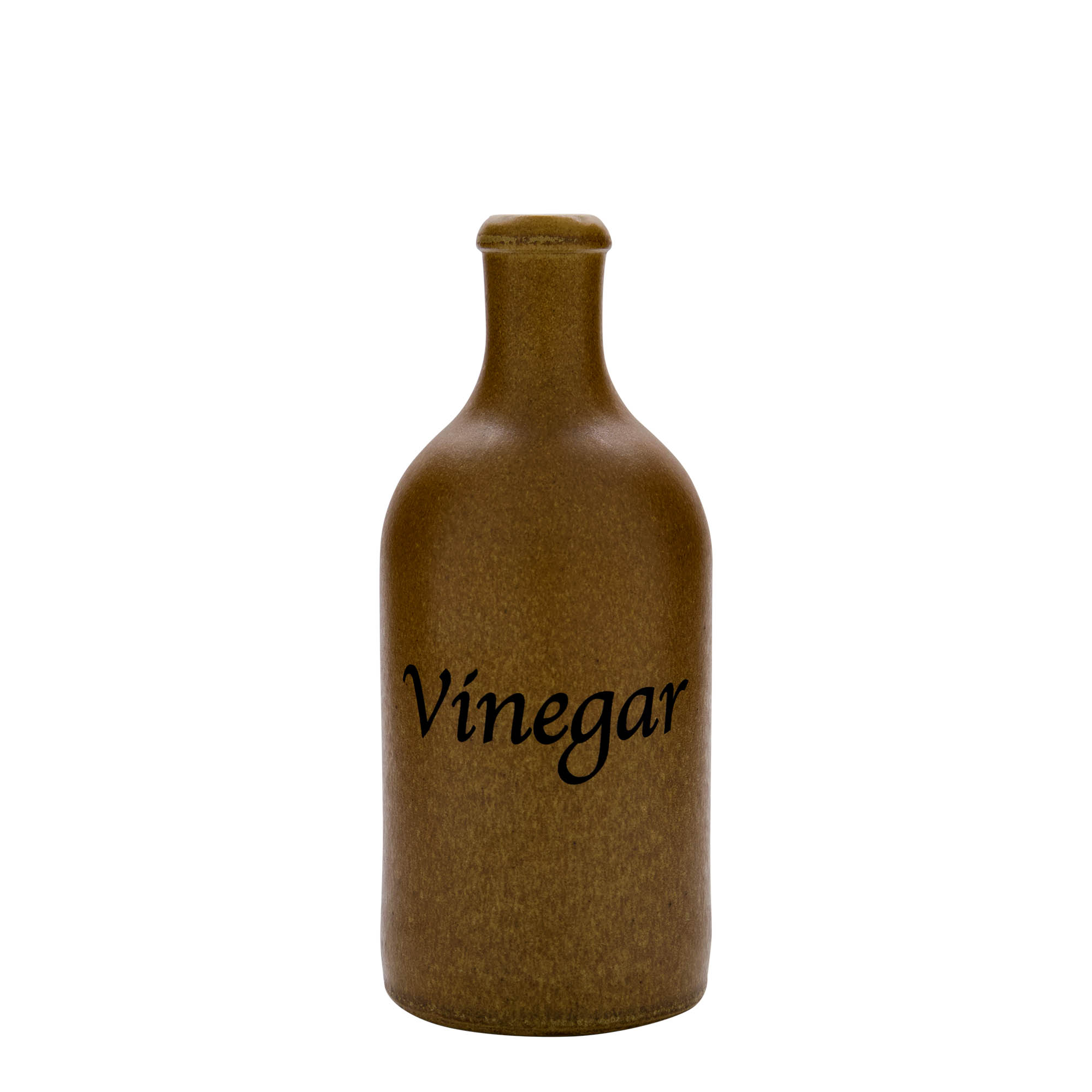 500 ml Tonkrug, Motiv: Vinegar, Steinzeug, braun-kristall, Mündung: Kork 500 ml Tonkrug, Motiv: Vinegar, Steinzeug, braun-kristall, Mündung: Kork