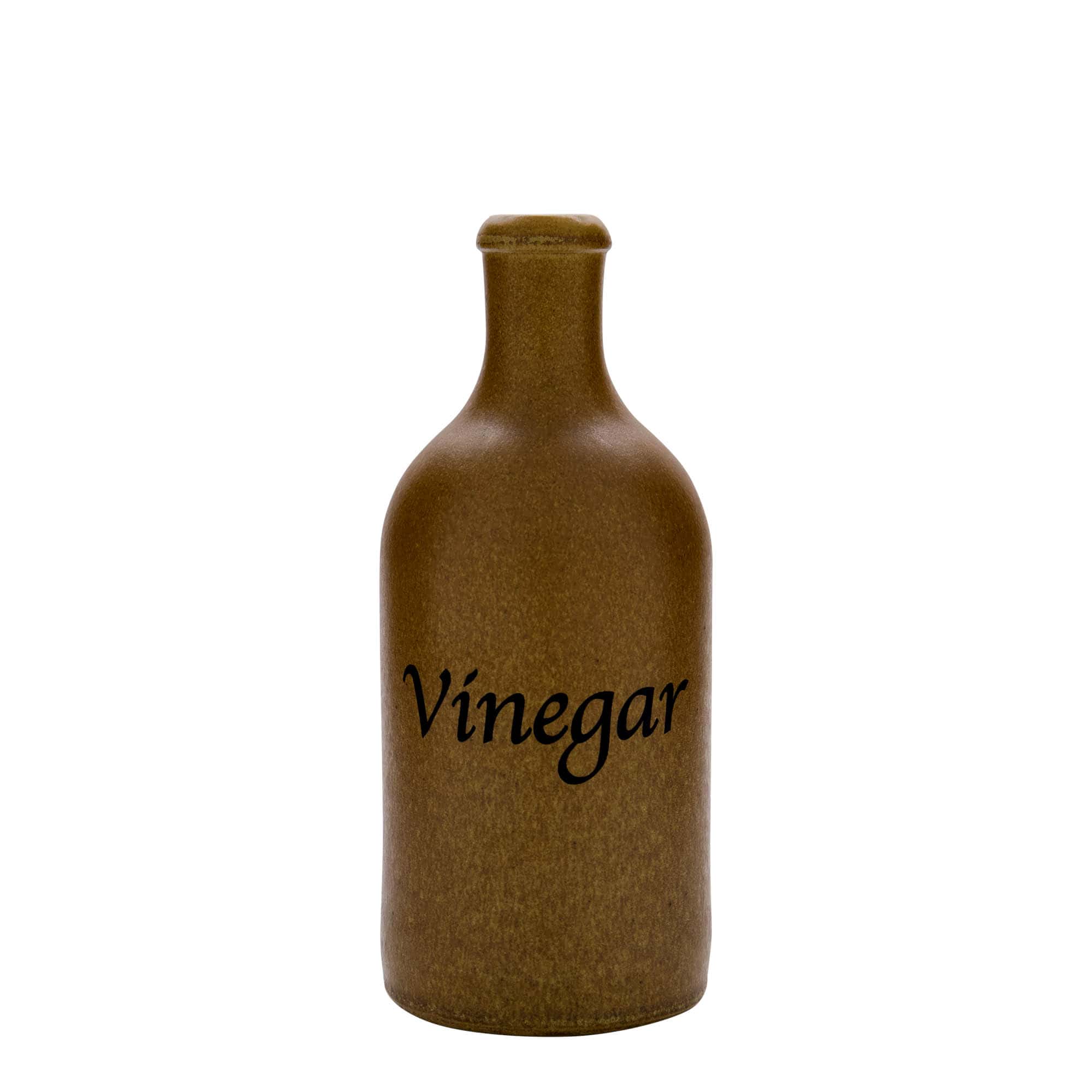 500 ml Tonkrug, Motiv: Vinegar, Steinzeug, braun-kristall, Mündung: Kork