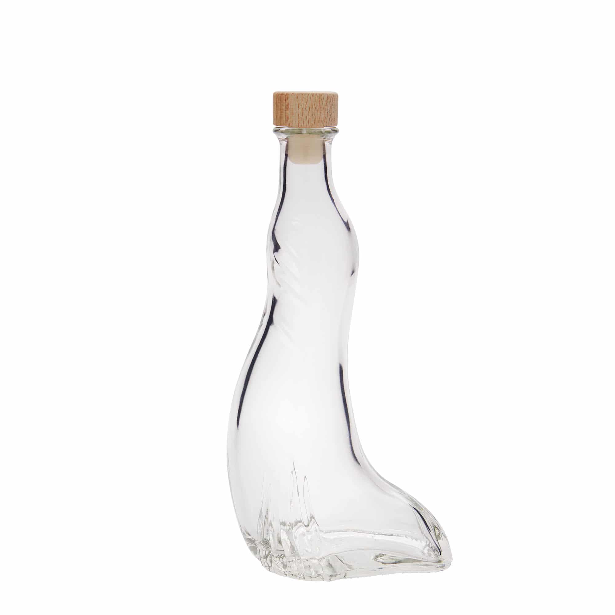 200 ml Glasflasche „Seehund“, Mündung: Kork