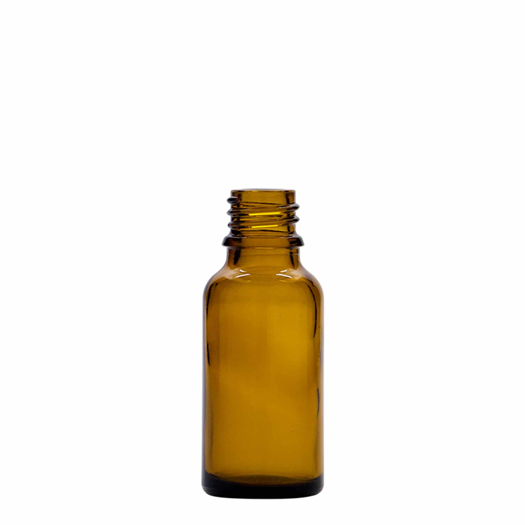20 ml Pipettenflasche Medizin, Glas, braun, Mündung: DIN 18
