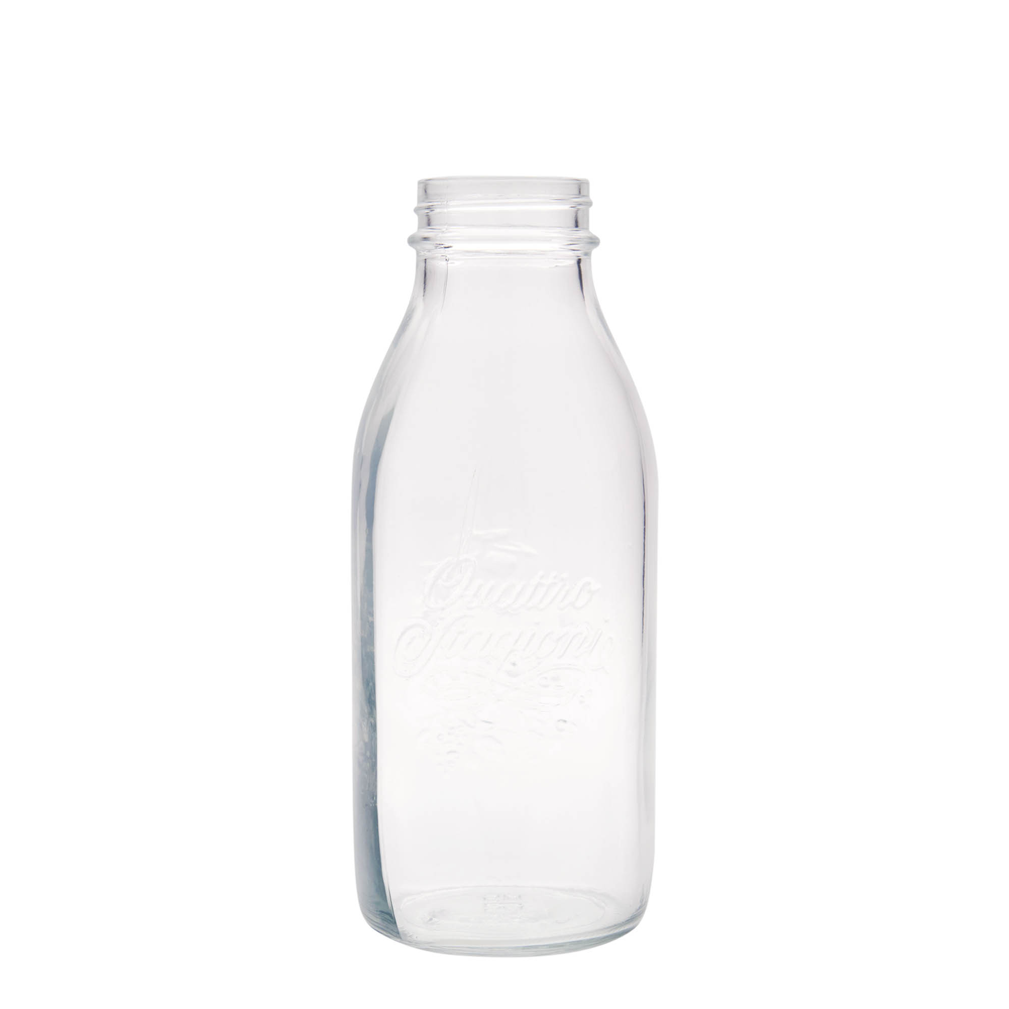 1.000 ml Glasflasche 'Quattro Stagioni', Mündung: Schraubverschluss 1.000 ml Glasflasche 'Quattro Stagioni', Mündung: Schraubverschluss