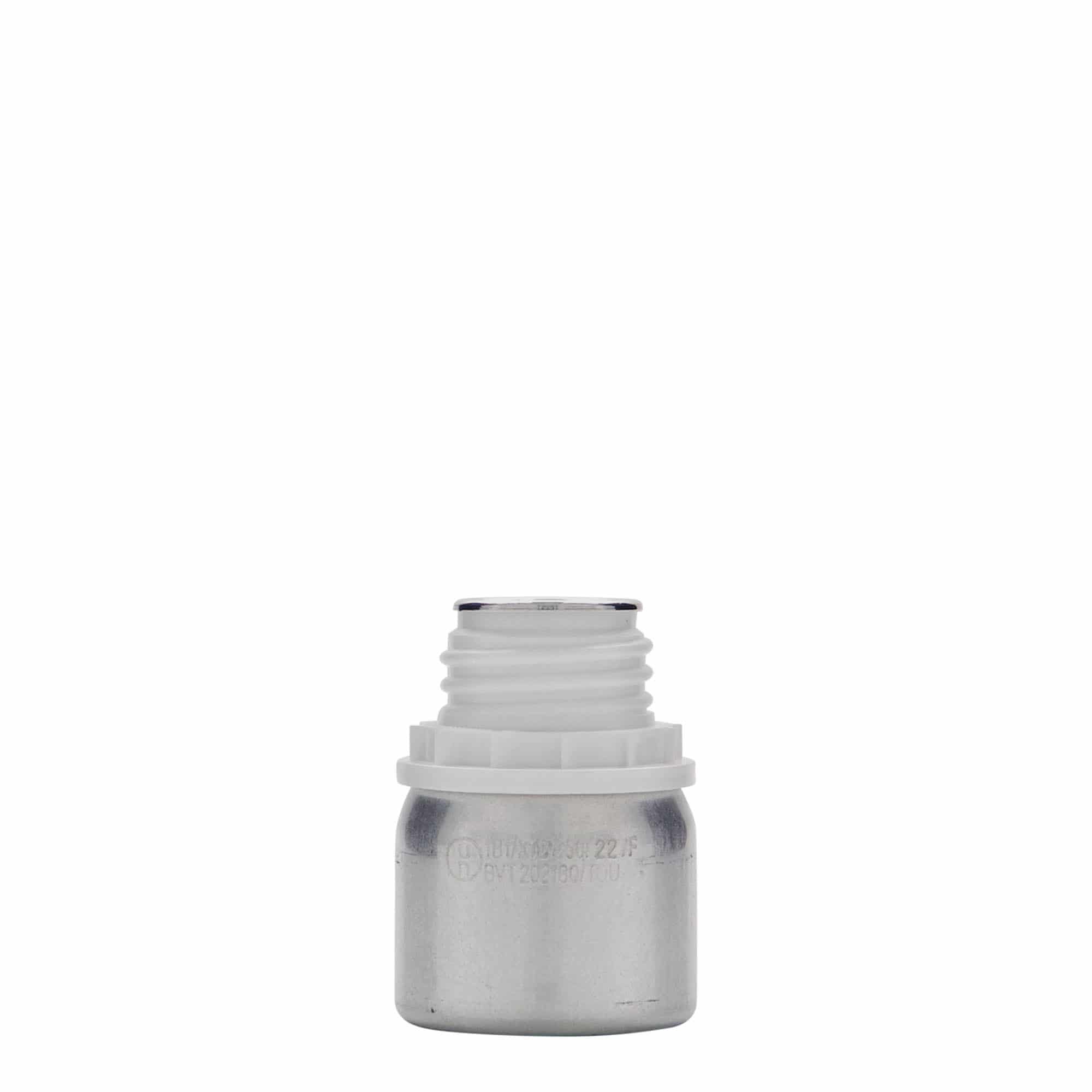 50 ml Aluminiumflasche, Metall, silber, Mündung: DIN 32